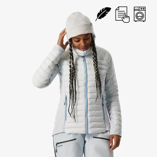 Sous-veste doudoune de ski chaude et respirante femme, FR 900 bleu