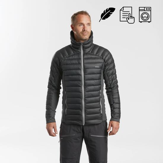 Sous-veste doudoune de ski chaude et respirante homme, fr900 gris