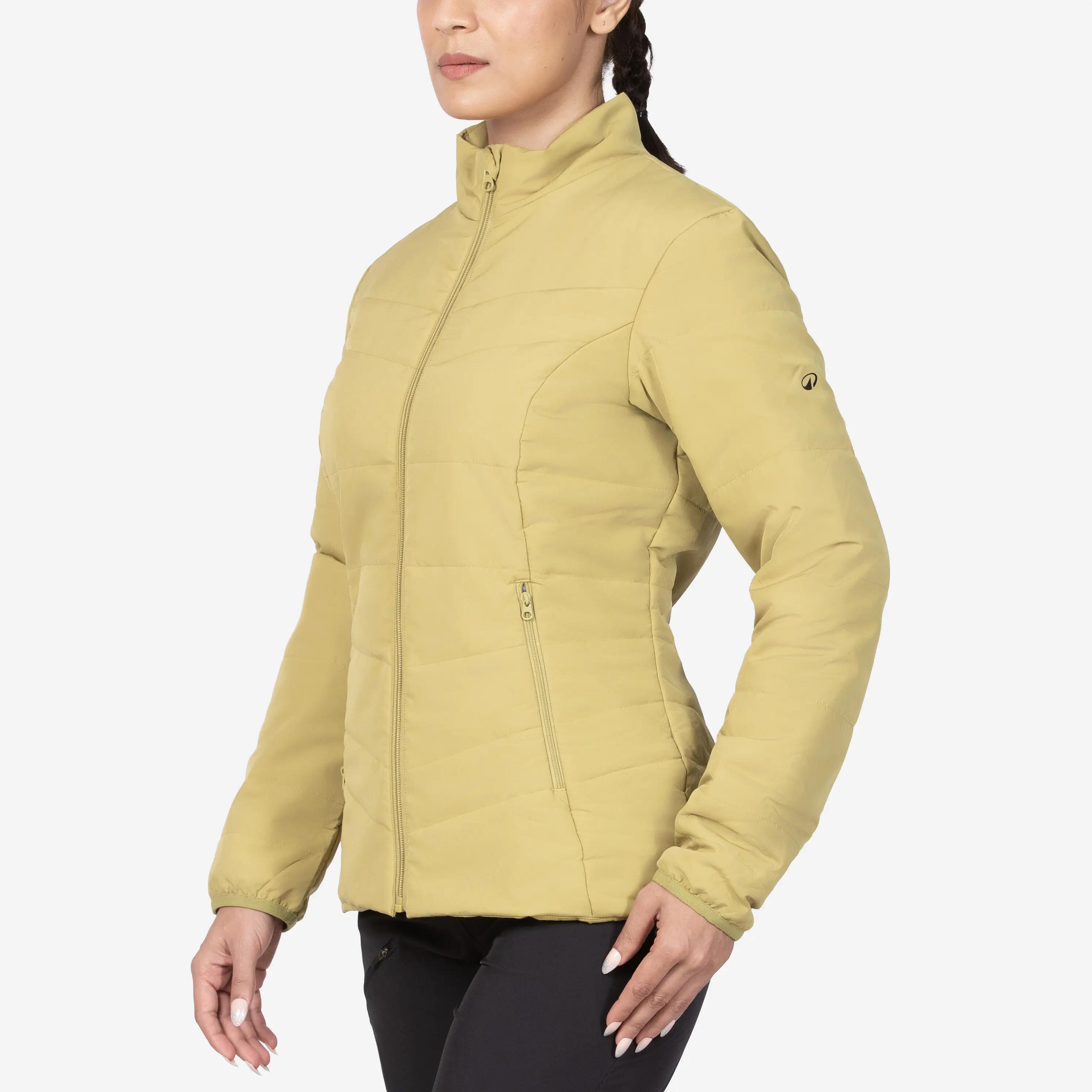 Women Warm Puffer Jacket Dark Khaki MT50 -  2
