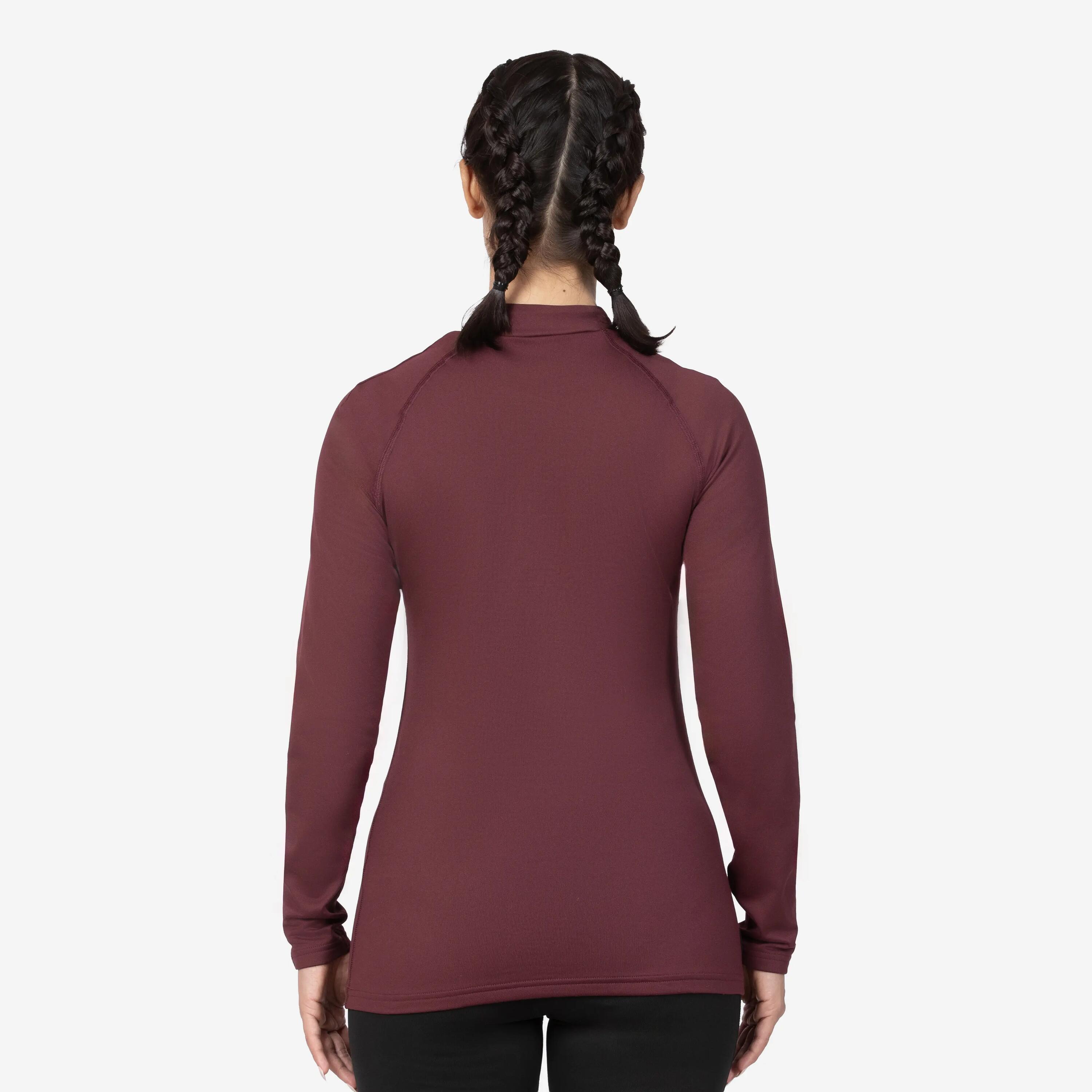 Women Warm Thermal Base Layer Top BL500 - Maroon -  3