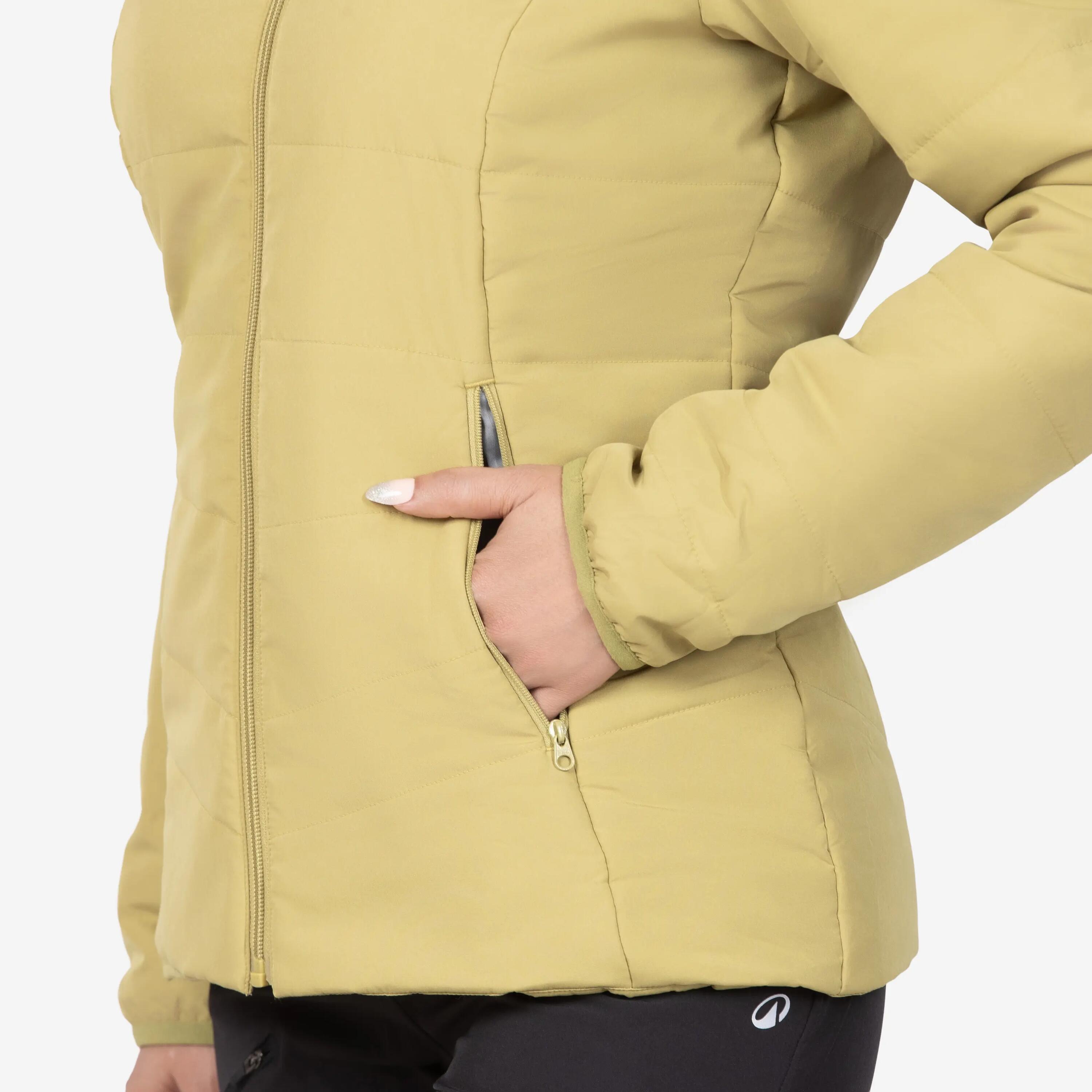 Women Warm Puffer Jacket Dark Khaki MT50 -  4