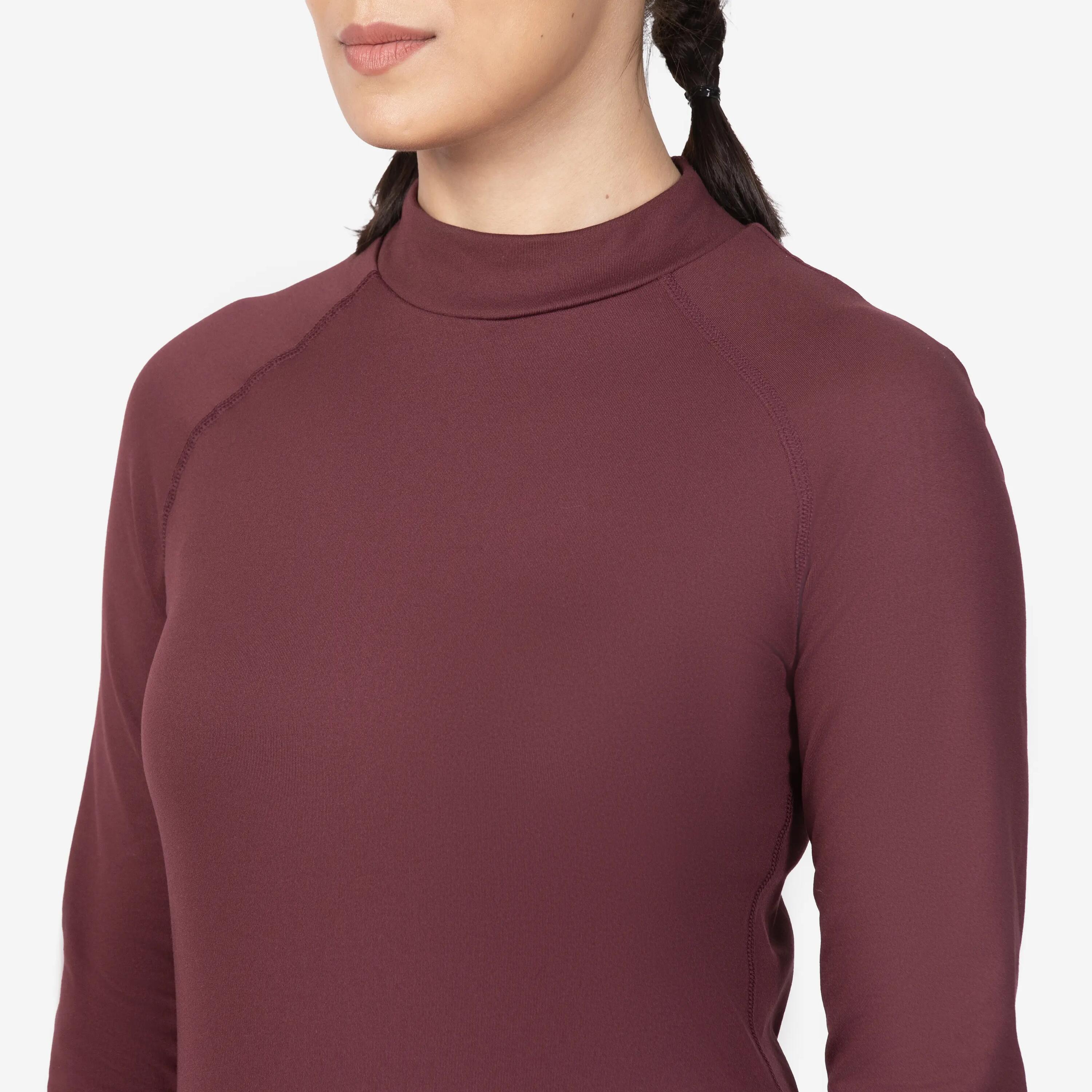 Women Warm Thermal Base Layer Top BL500 - Maroon -  4