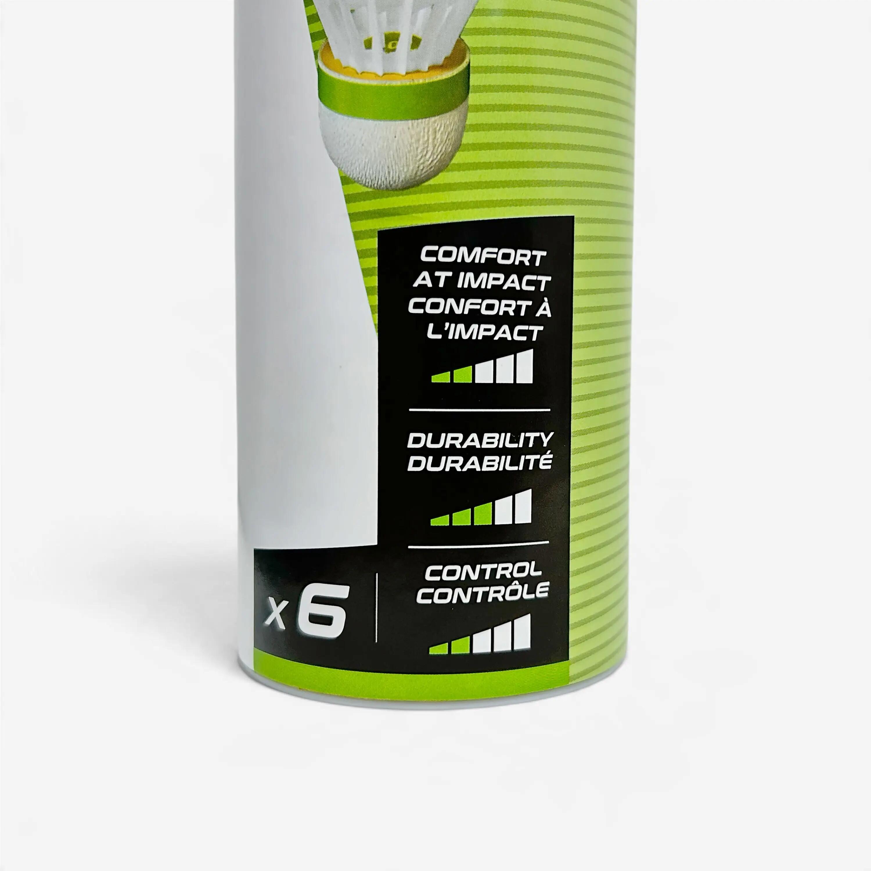 PSC 100 medium  Plastik Federball x 6 weiss 5/5