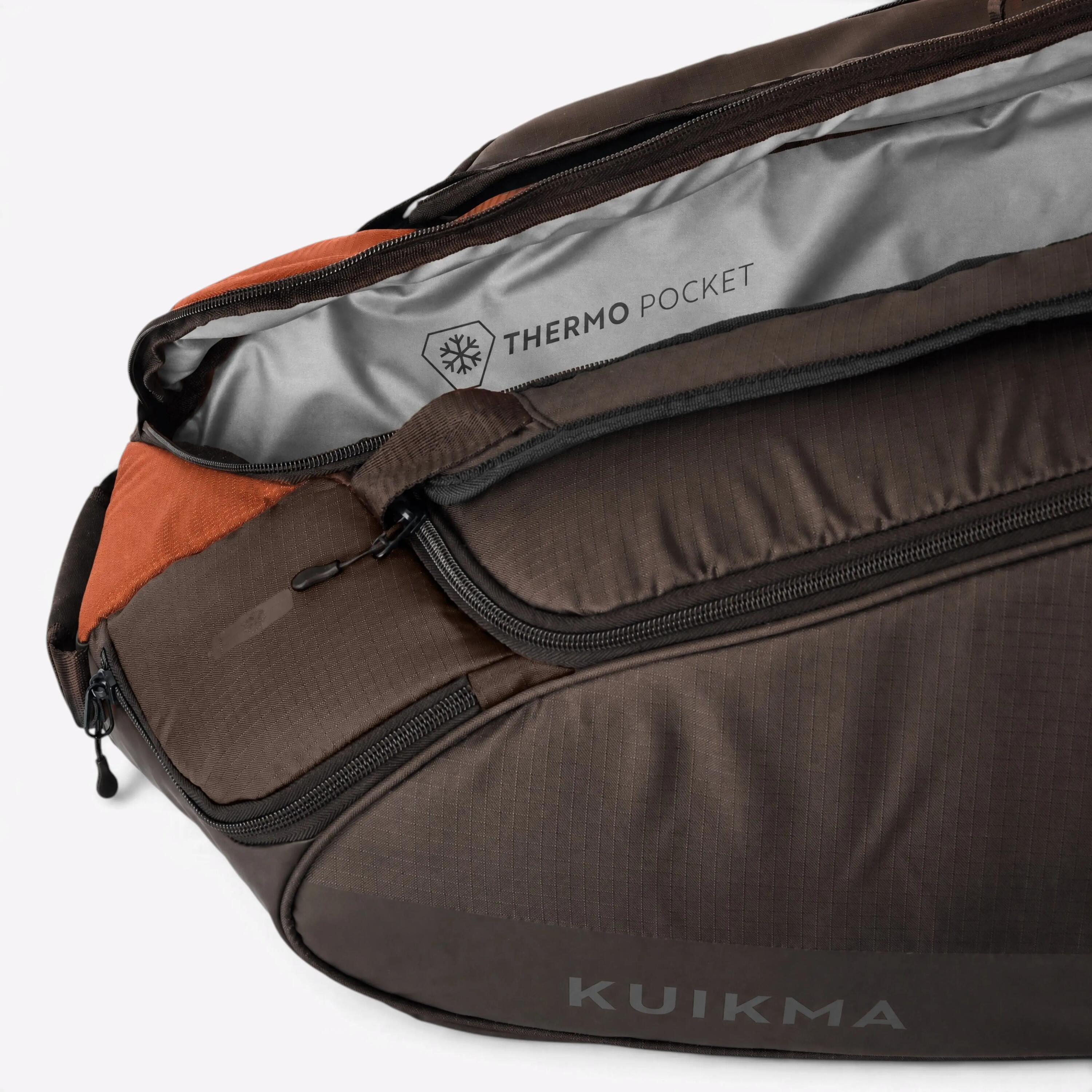 Insulated 12-Racket Tennis Bag XL Pro - Brown 3/7