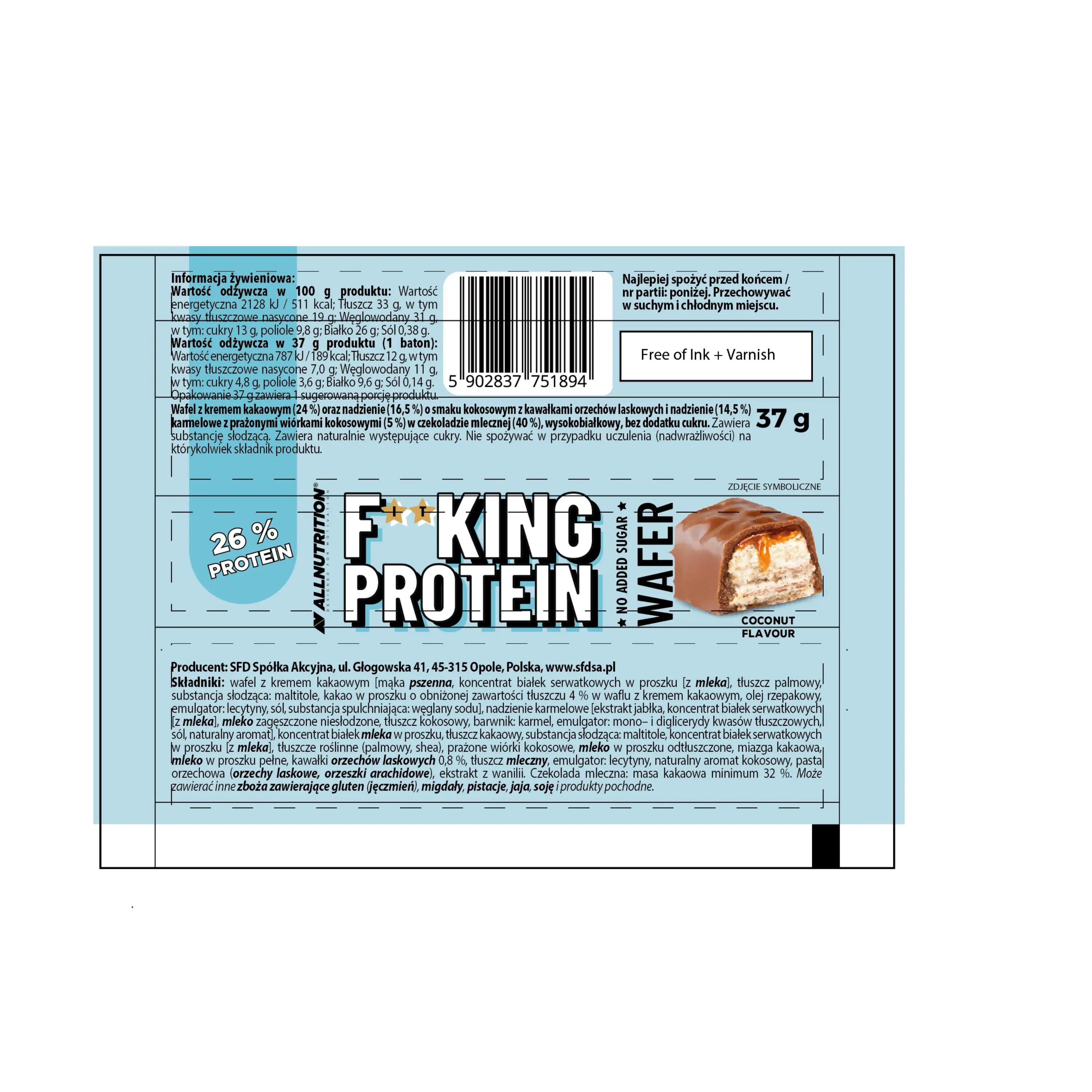 Baton proteinnowy FITKING WAFER COCONUT 2/2