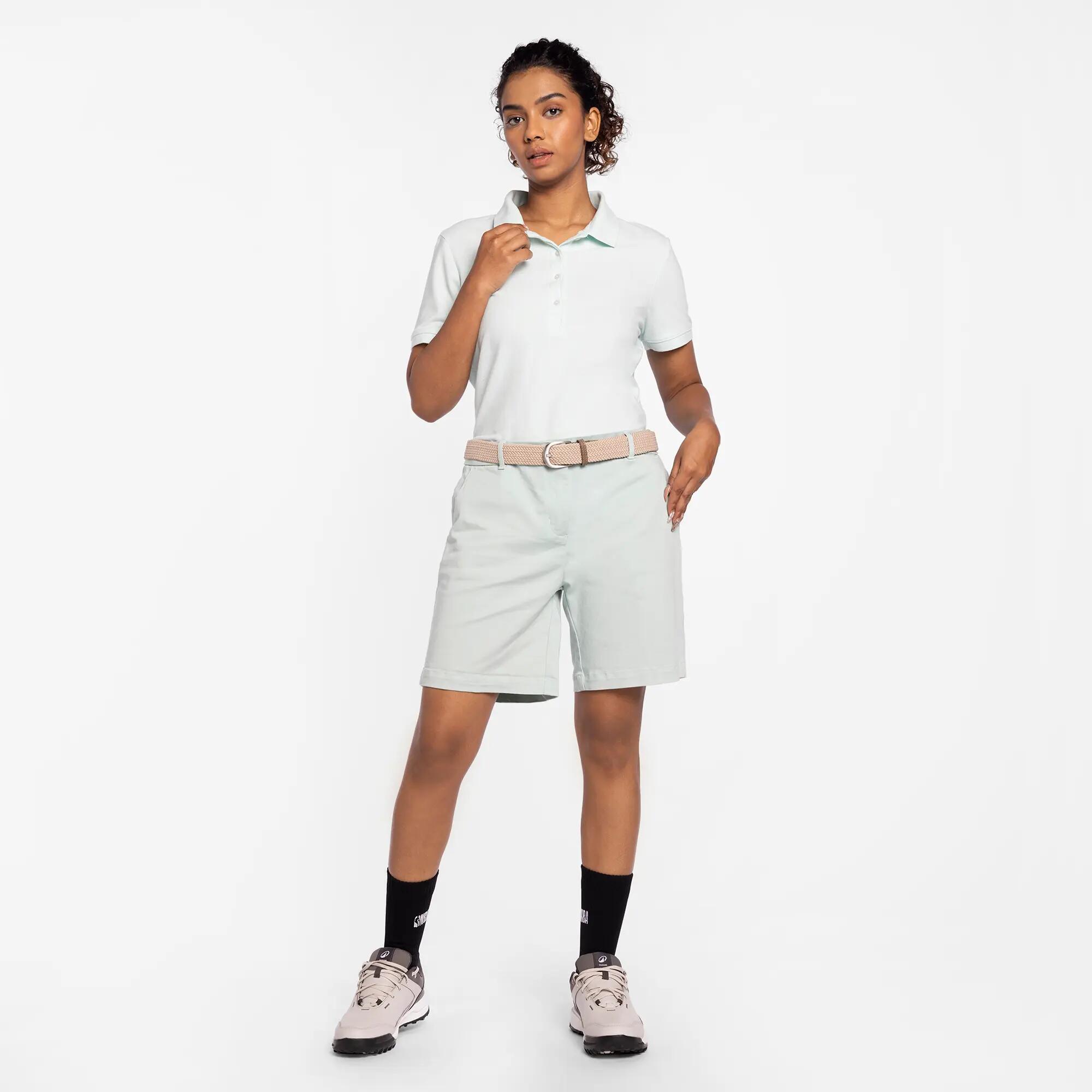 Women Golf Shorts MW500 Jade Green -  3