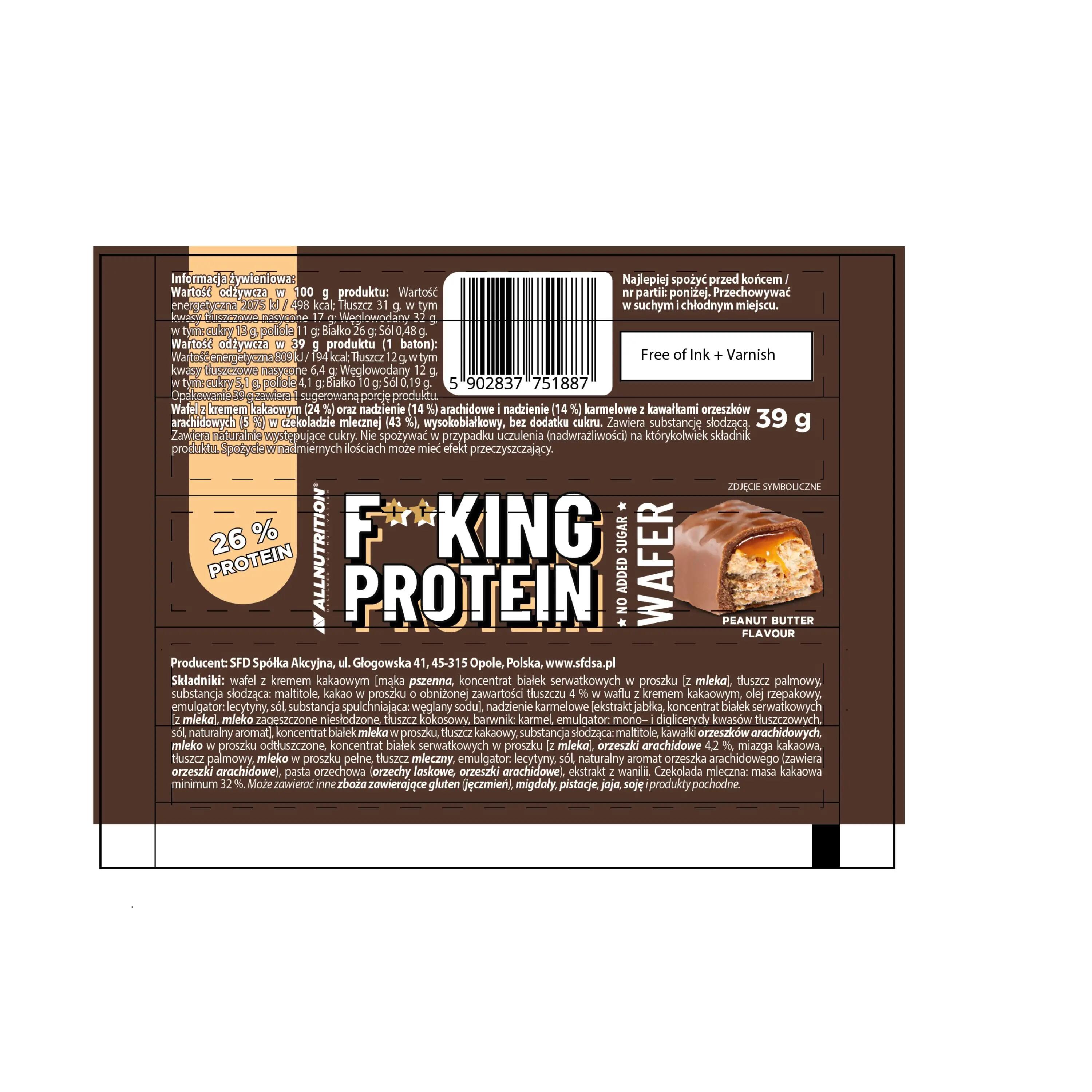 Baton proteinnowy FITKING PROTEIN WAFER PEANUT 2/2