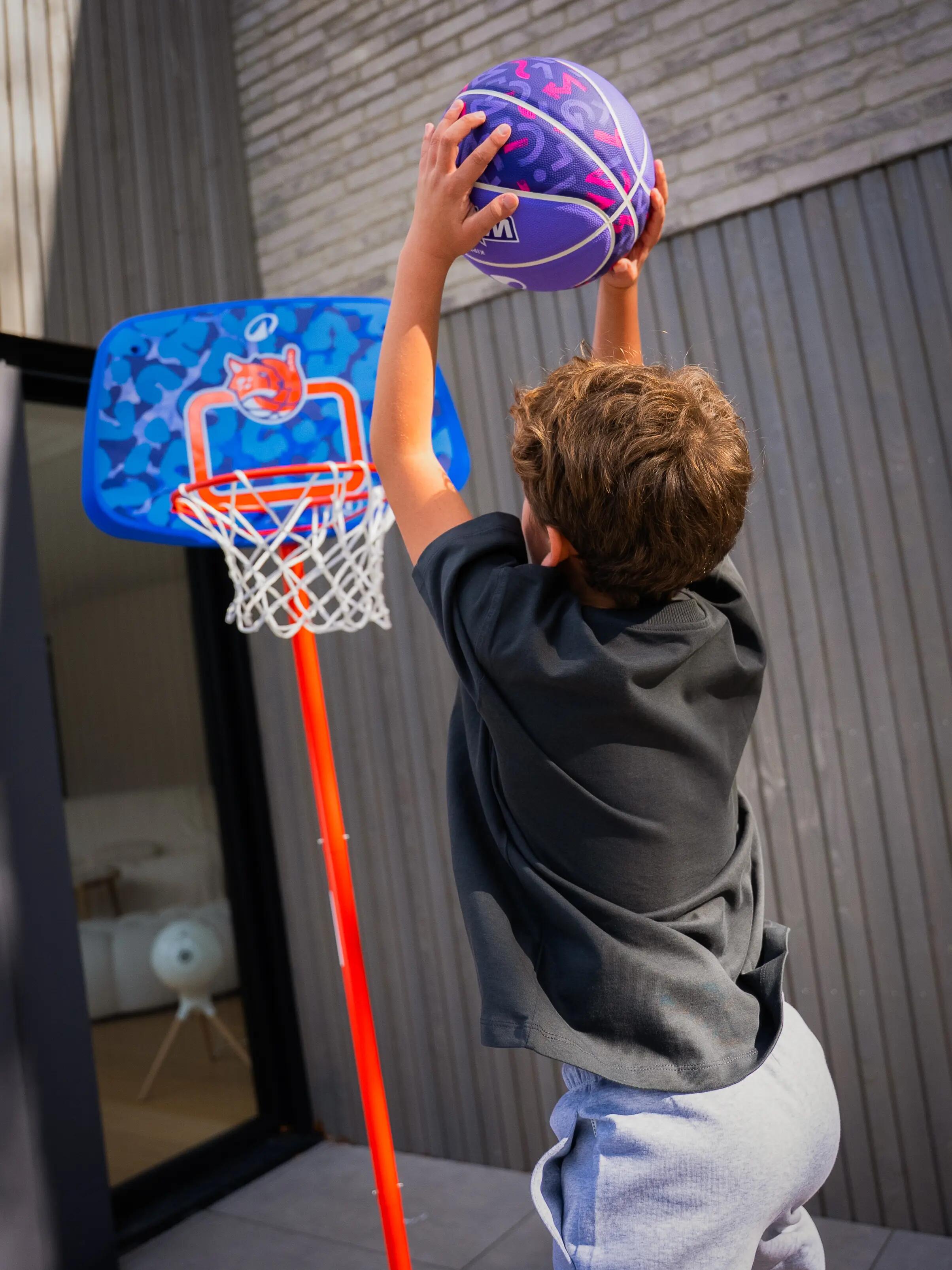 Tablero de baloncesto con base ajustable para niños Tarmak K500 Azul 10/13