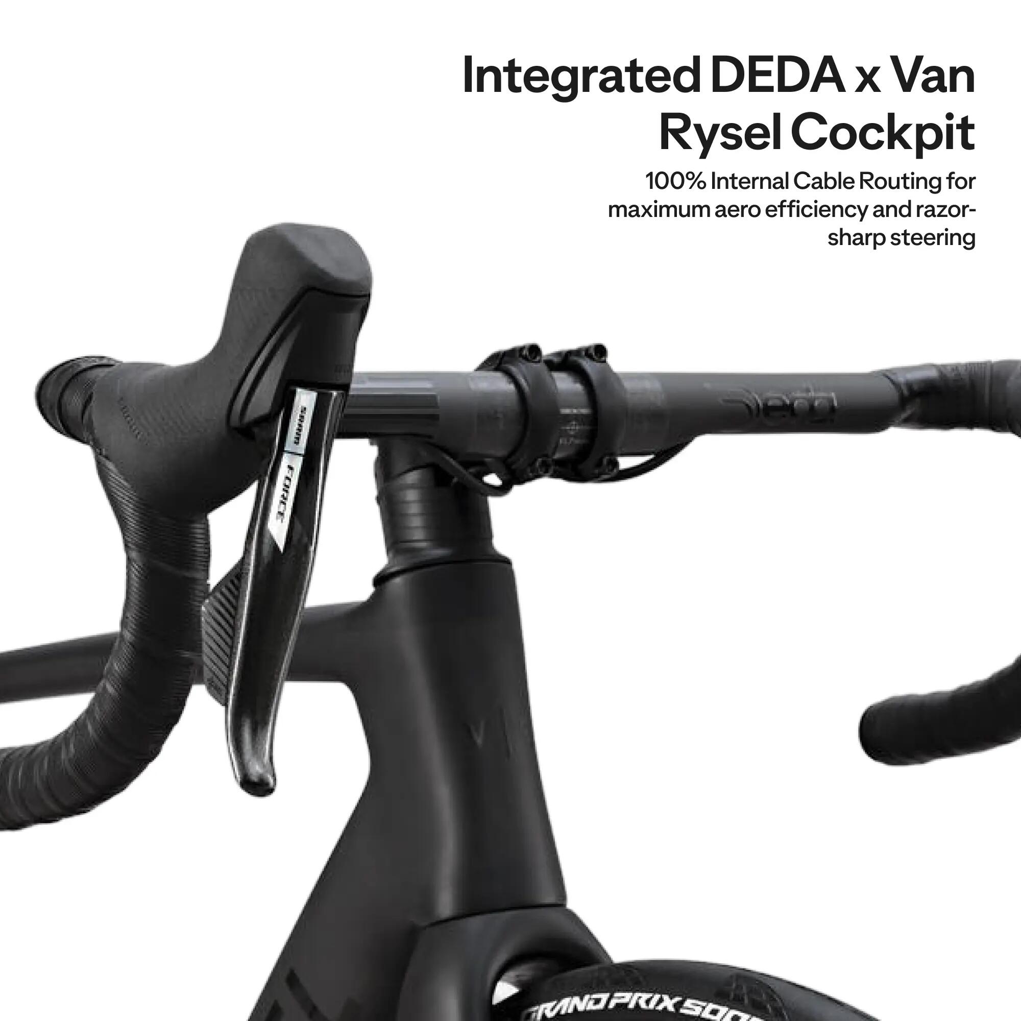 Road Bike Van Rysel RCR Pro SRAM Force AXS PWR with Superlight Carbon Frame, Power Meter and Electronic Groupset - Black -  3