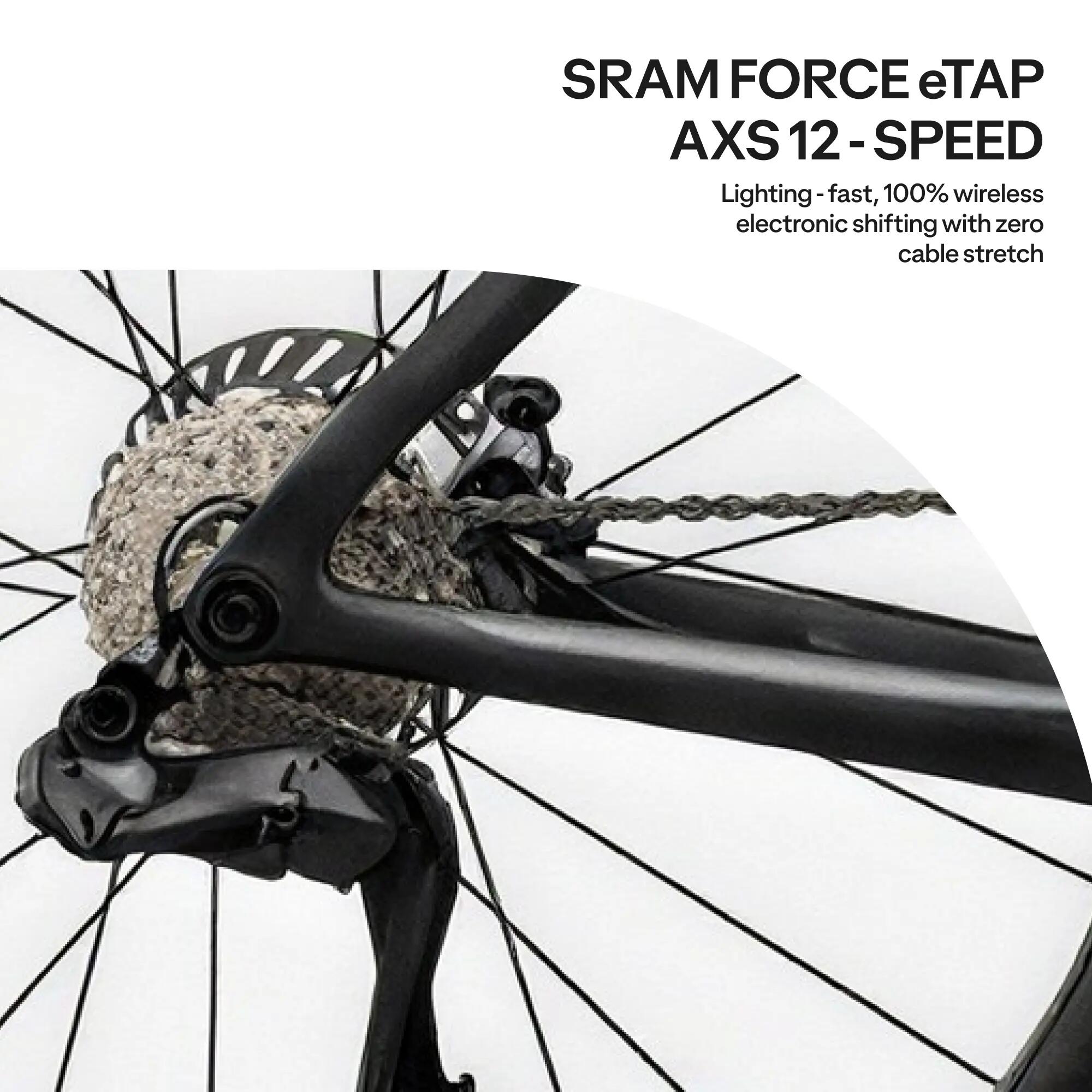 Road Bike Van Rysel RCR Pro SRAM Force AXS PWR with Superlight Carbon Frame, Power Meter and Electronic Groupset - Black -  4