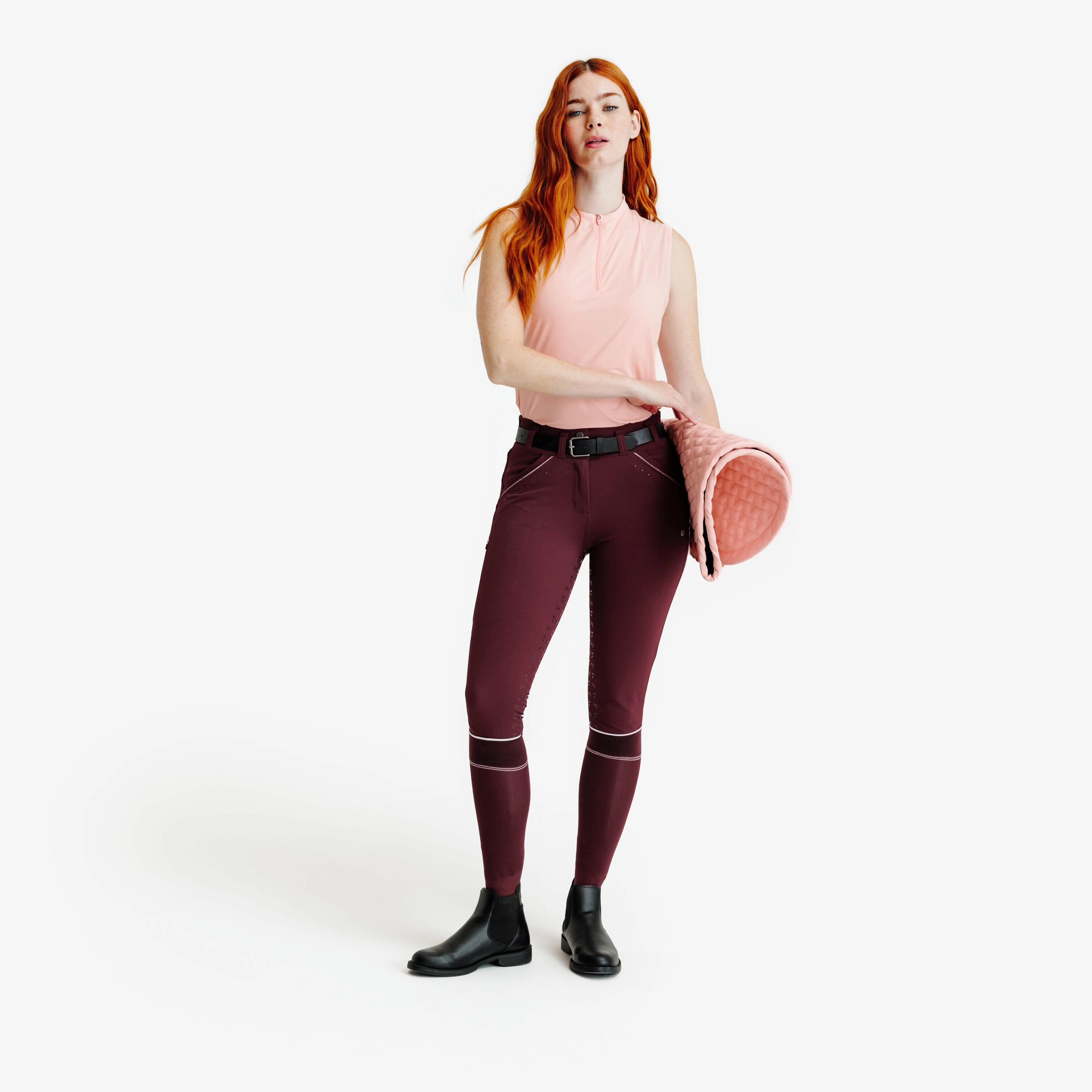 Reithose 900 Full Grip Damen bordeaux 2/7