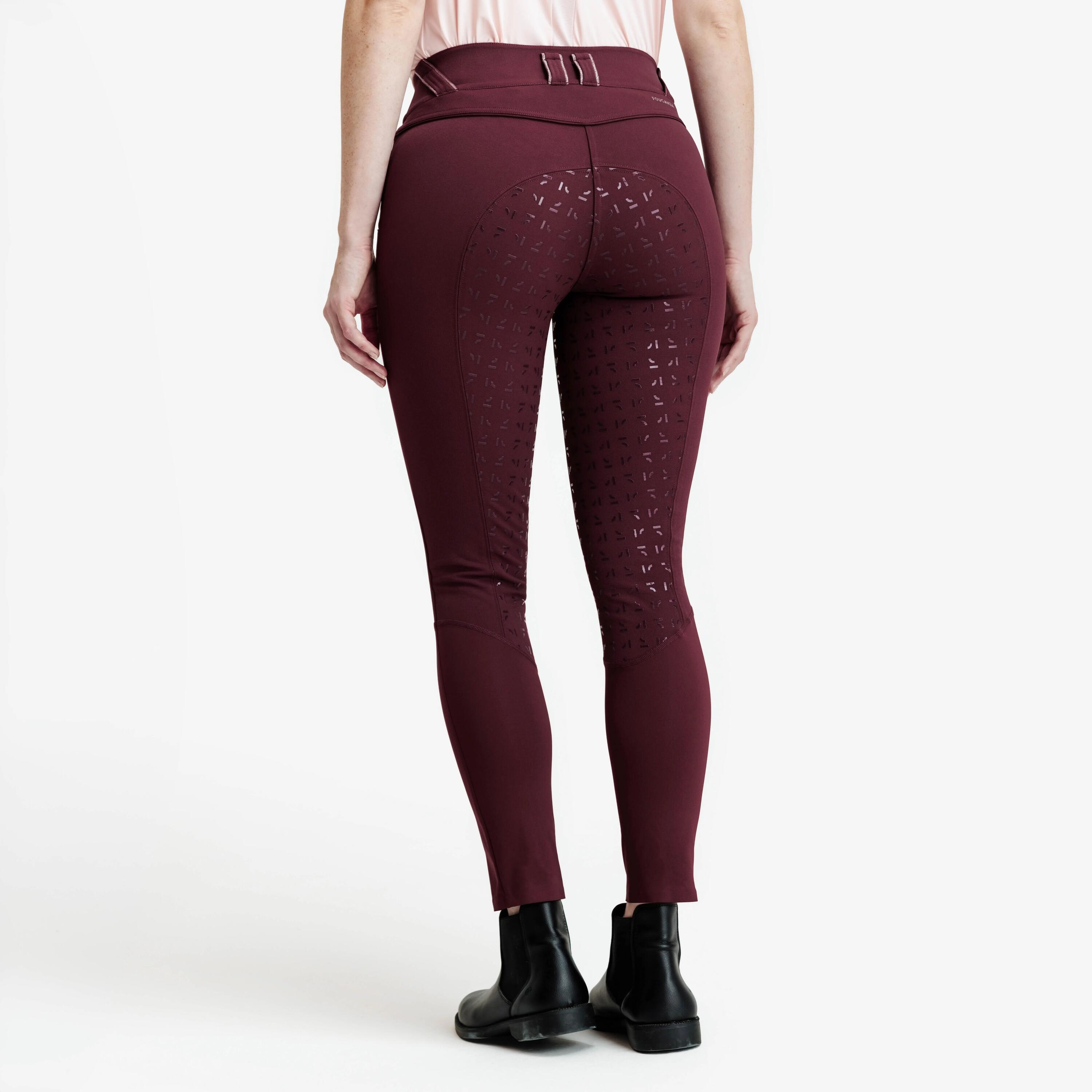 Reithose 900 Full Grip Damen bordeaux 3/7