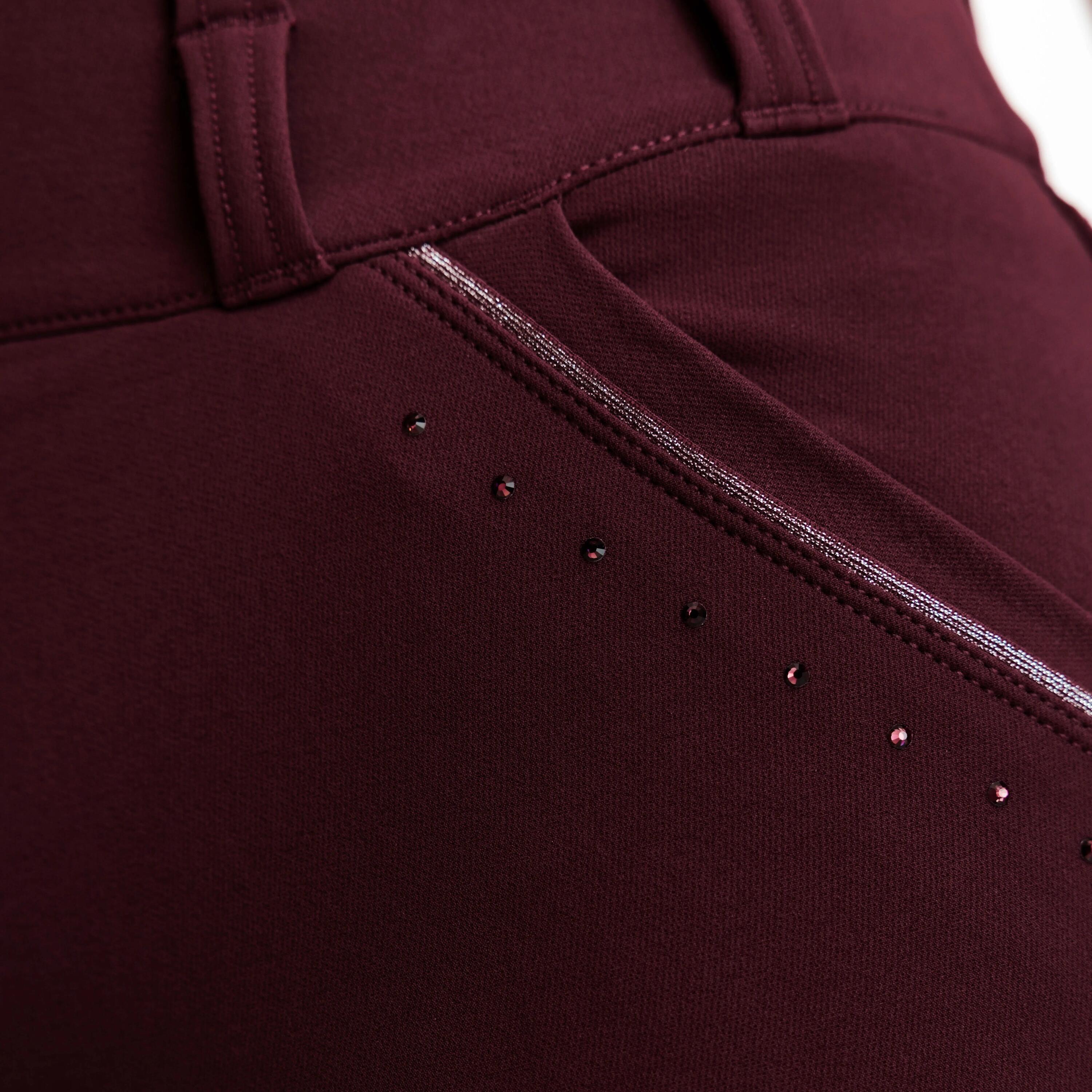 Reithose 900 Full Grip Damen bordeaux 4/7