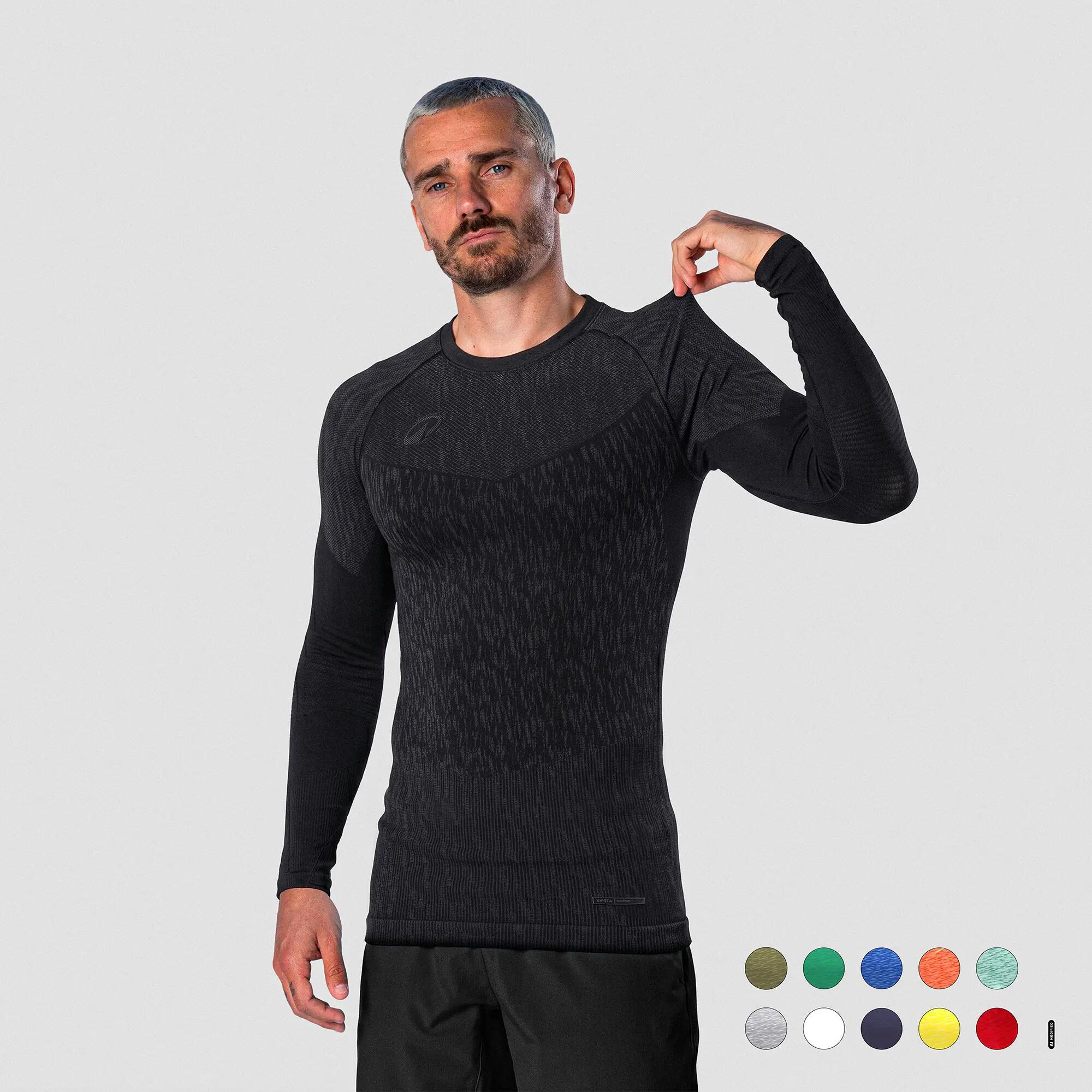 Maglia termica calcio adulto KEEPDRY nera 3/14