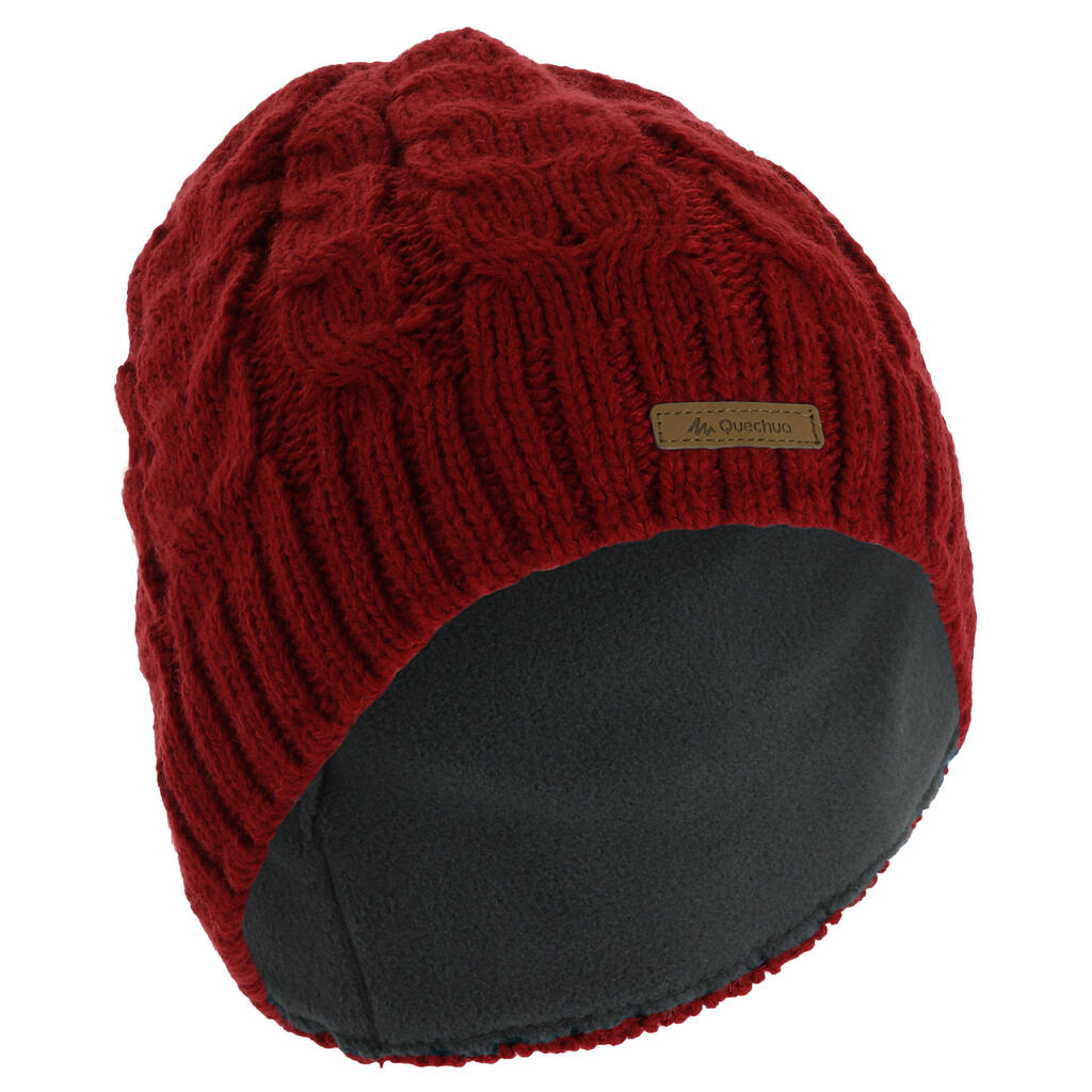 Wed'ze Warm Arpenaz 500 Adult's Skiing Hat - Maroon