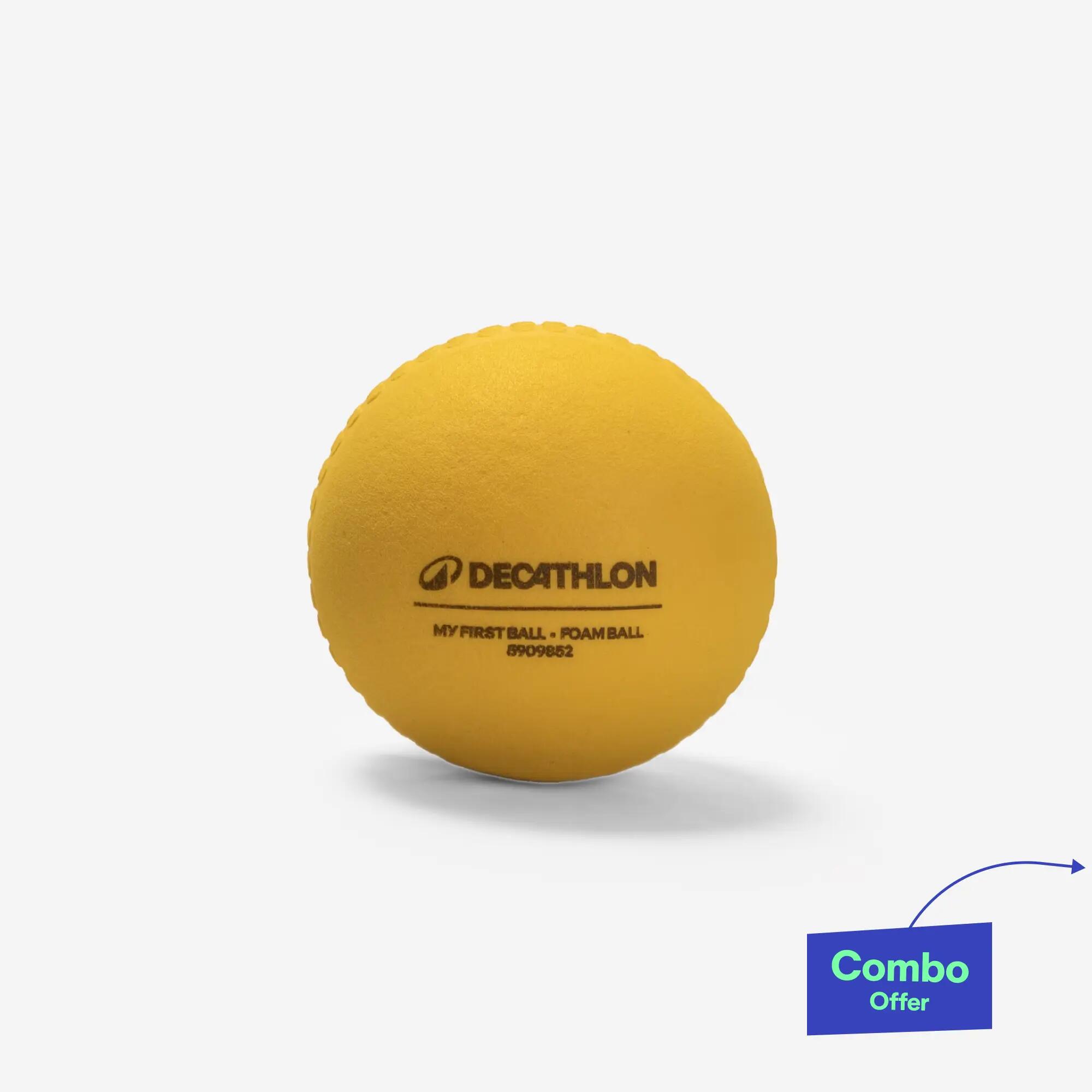 Kids Foam Cricket Ball - Mustard Yellow -  1