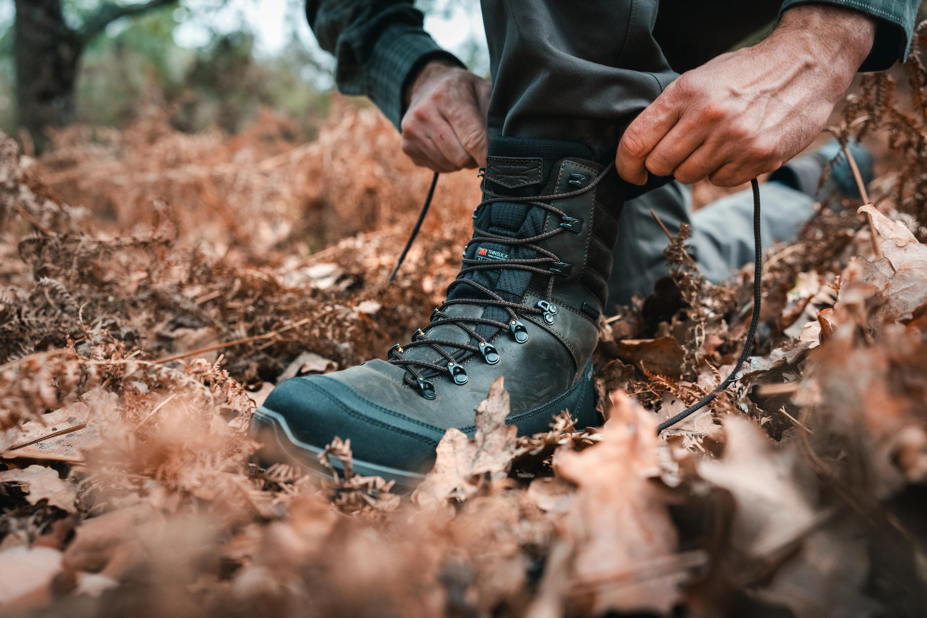 Botas Caza Solognac Crosshunt 540 Adulto Marrón Piel Cálidas Impermeables 13/14