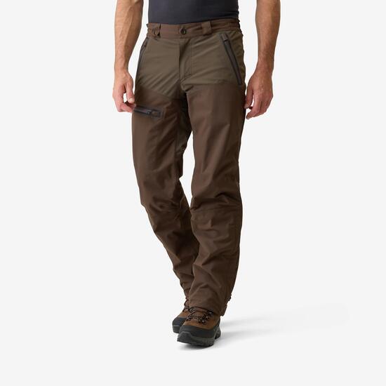 PANTALON CHASSE IMPERMÉABLE RENFORT MARRON 900 BÉCASSE