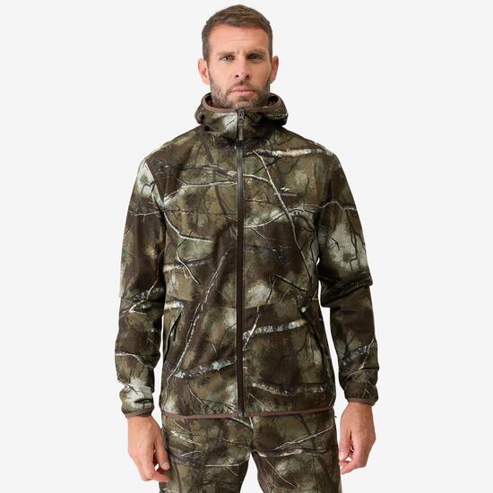 Jagd-Regenjacke Treemetic 500 geräuscharm Camouflage