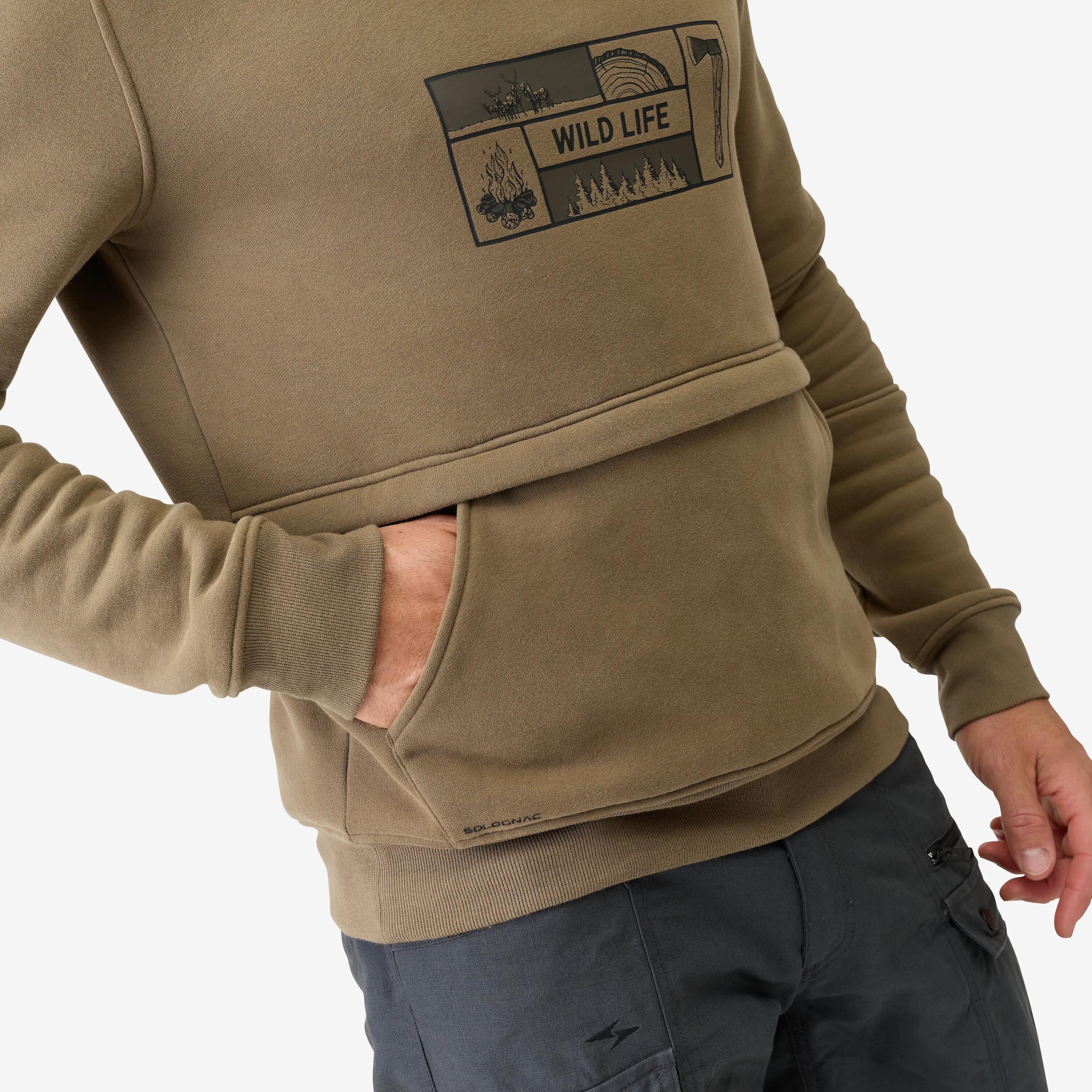 CAMISOLA DE CAÇA COM CAPUZ 500 LOGÓTIPO 4/20