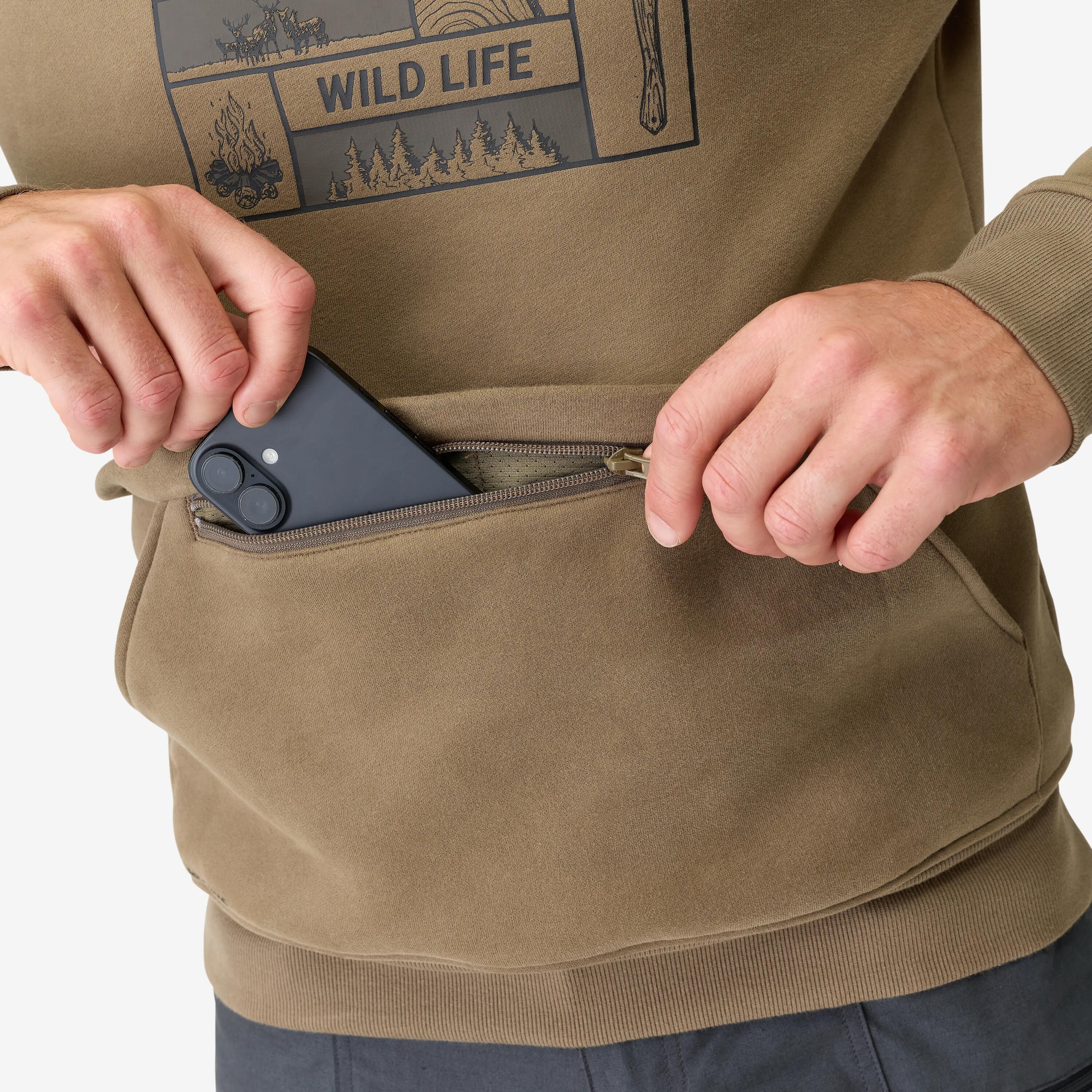 CAMISOLA DE CAÇA COM CAPUZ 500 LOGÓTIPO 3/20