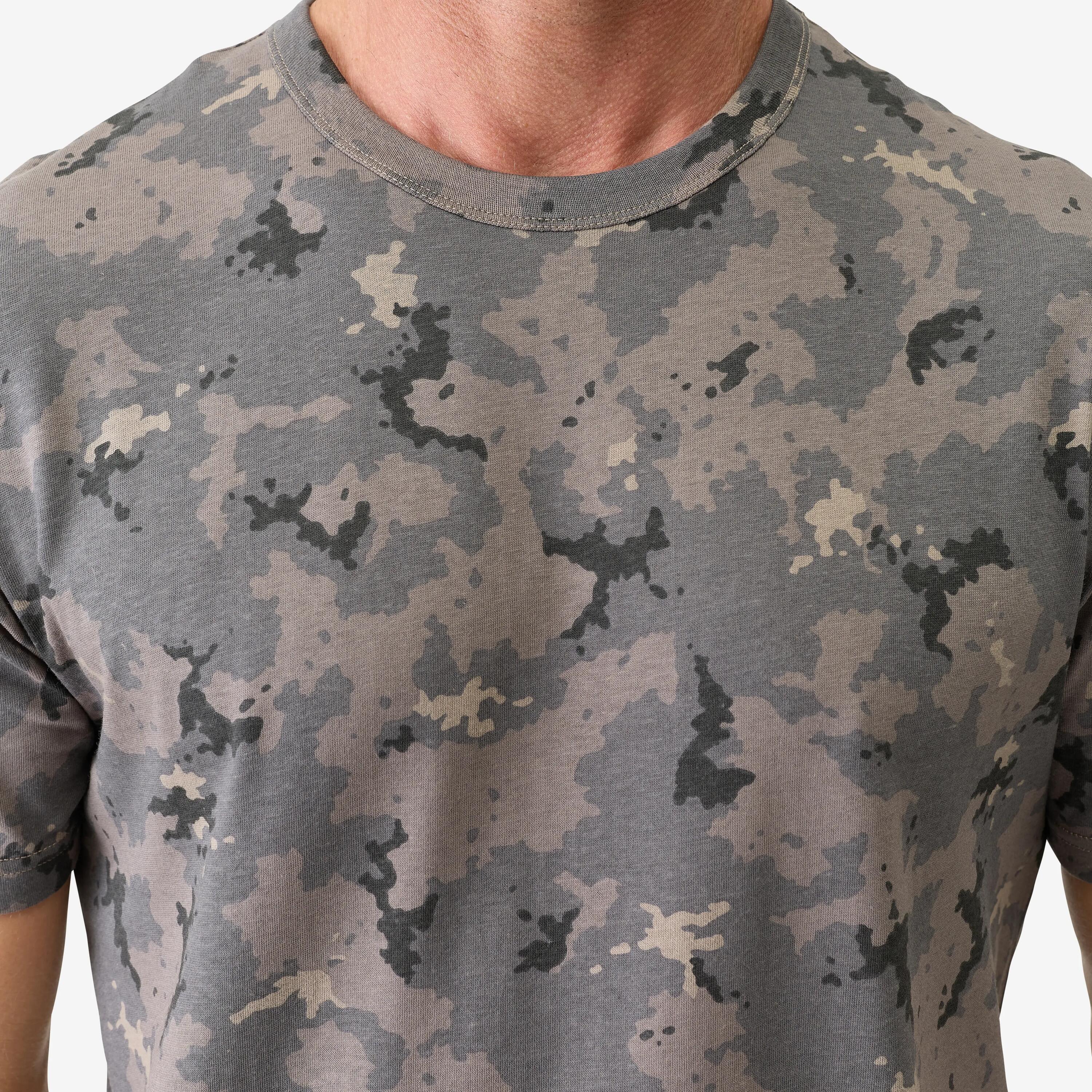 T-SHIRT RESISTANT 100 CAMO ISLAND NOIR 4/5