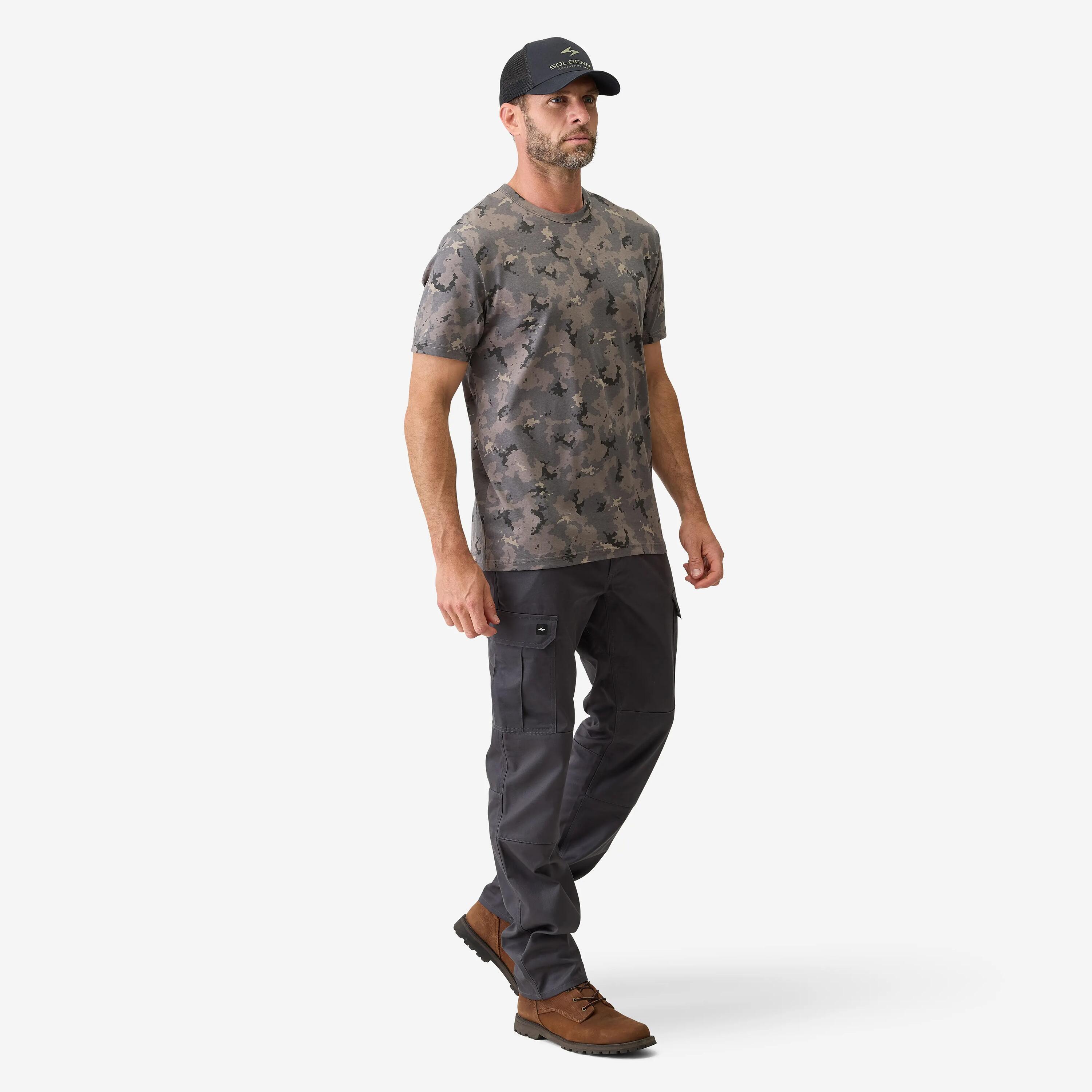 T-SHIRT RESISTANT 100 CAMO ISLAND NOIR 2/5