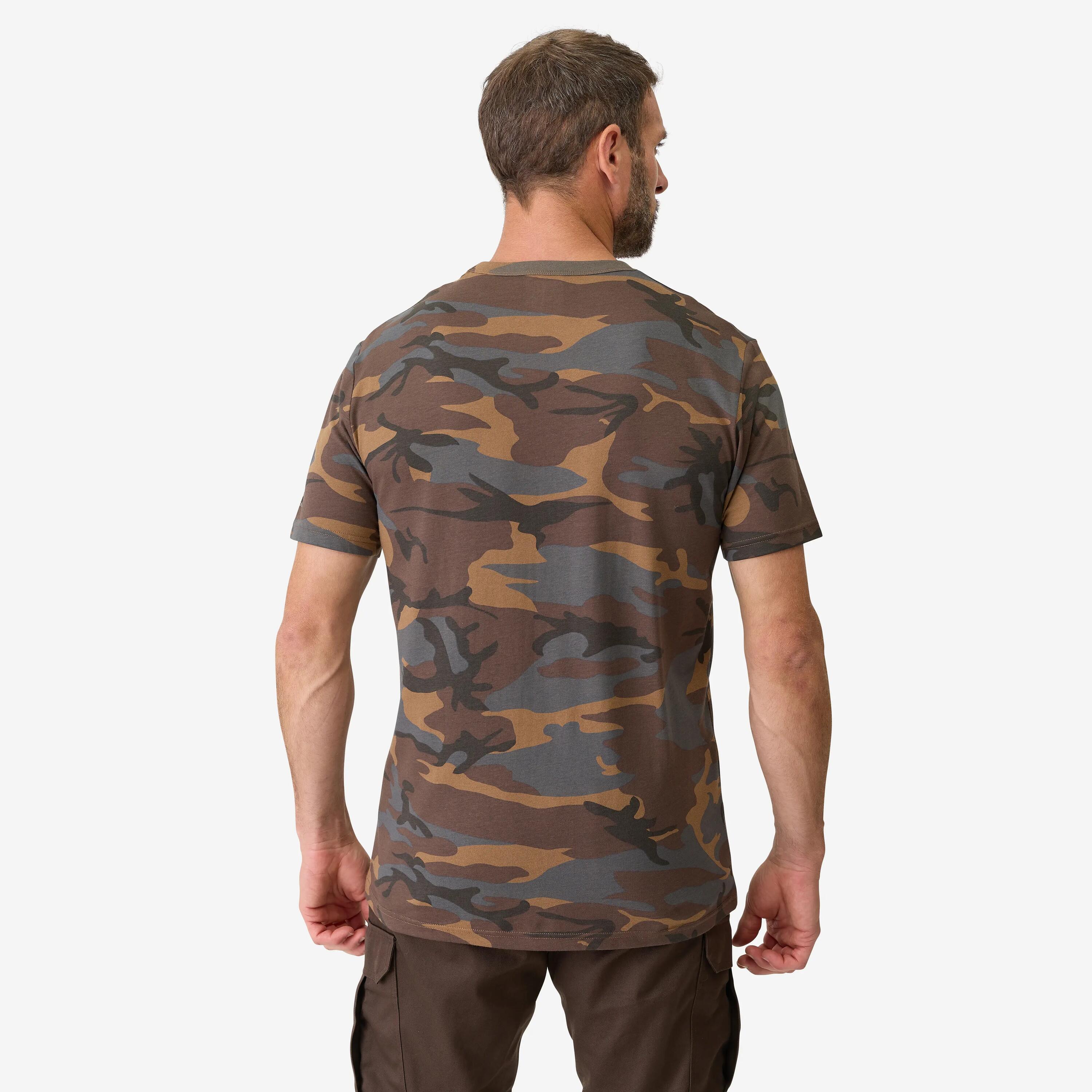 T-SHIRT RESISTANT 100 CAMO WOODLAND VERT 3/5
