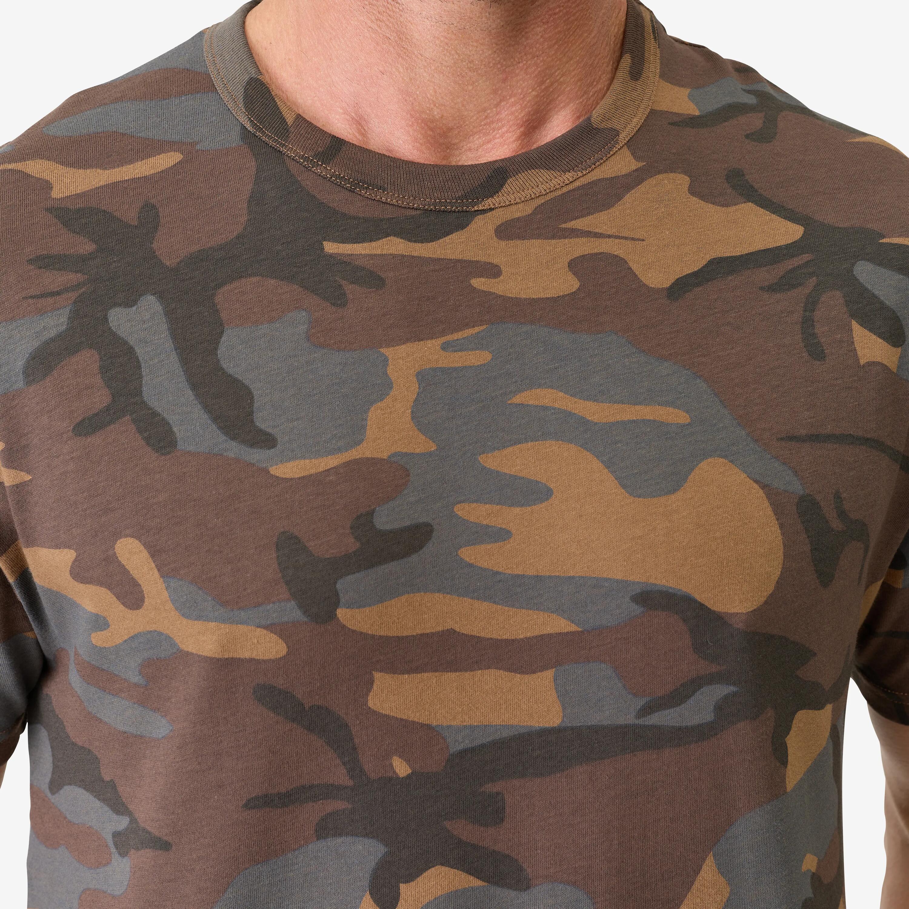 T-SHIRT RESISTANT 100 CAMO WOODLAND VERT 4/5