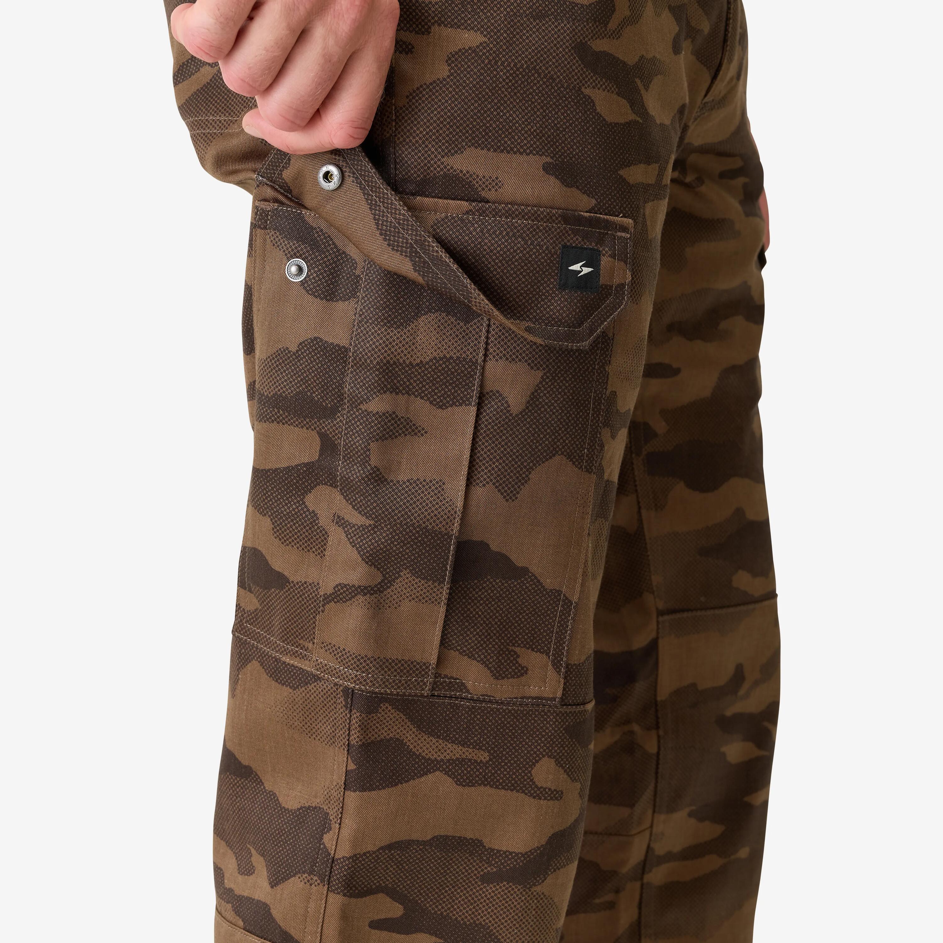 Pantalón Cargo Hombre Solognac Steppe 500 Marrón Camuflaje Halftone Resistente 6/10