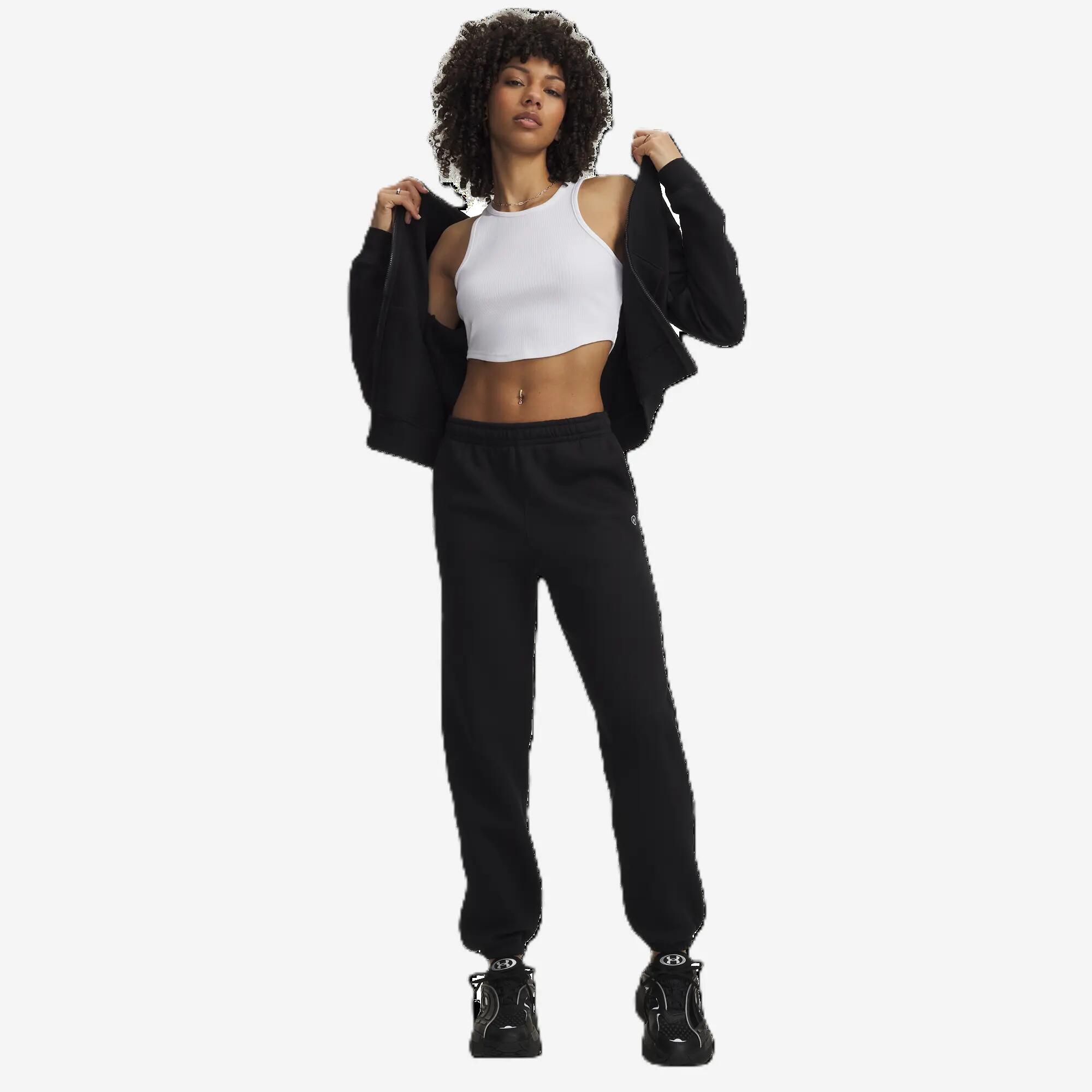 Pantaloni pentru fitness UNDER ARMOUR din bumbac, negru, damă 2/3