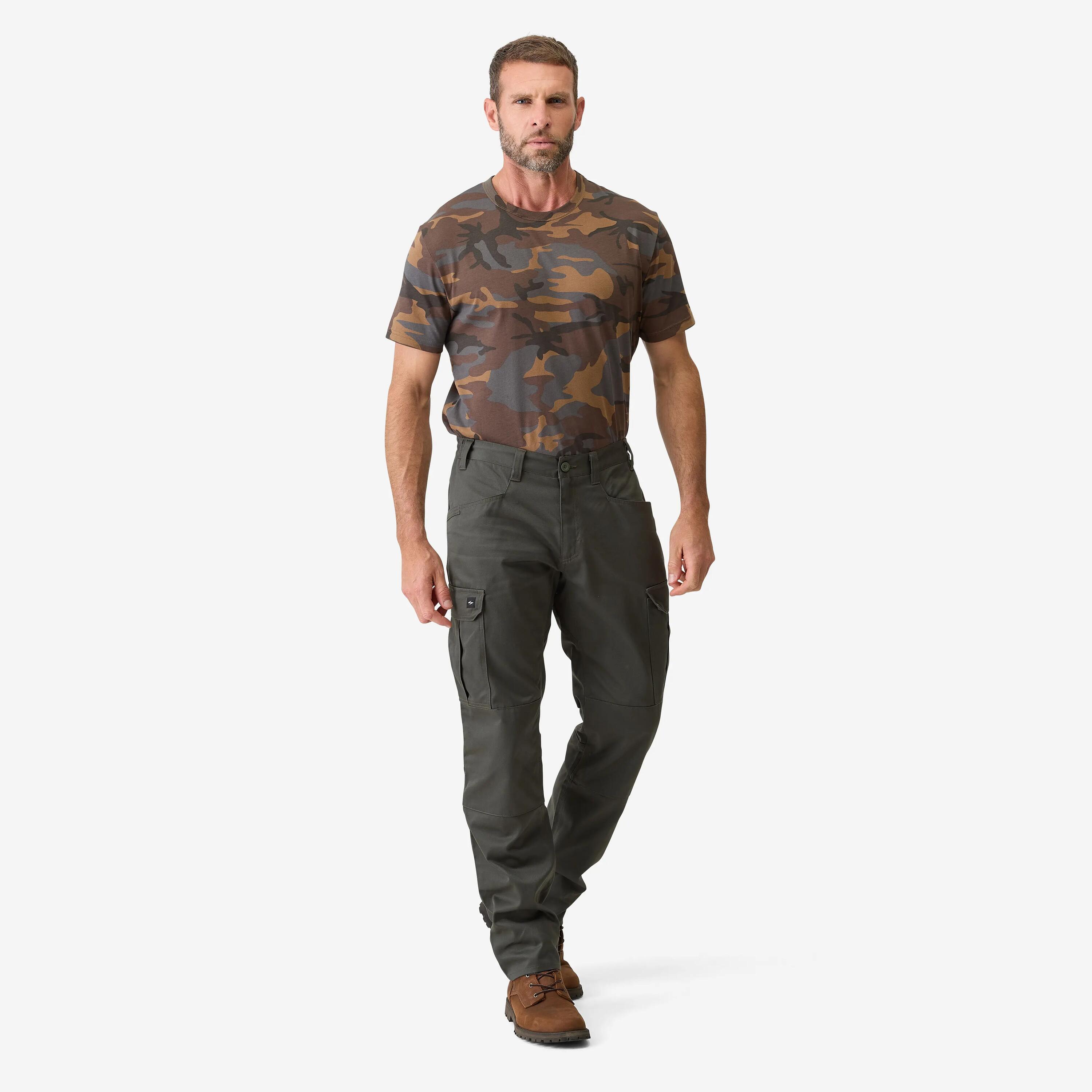 Pantalón Cargo Hombre   Solognac Steppe 500 Verde Resistente Multibolsillos 2/11