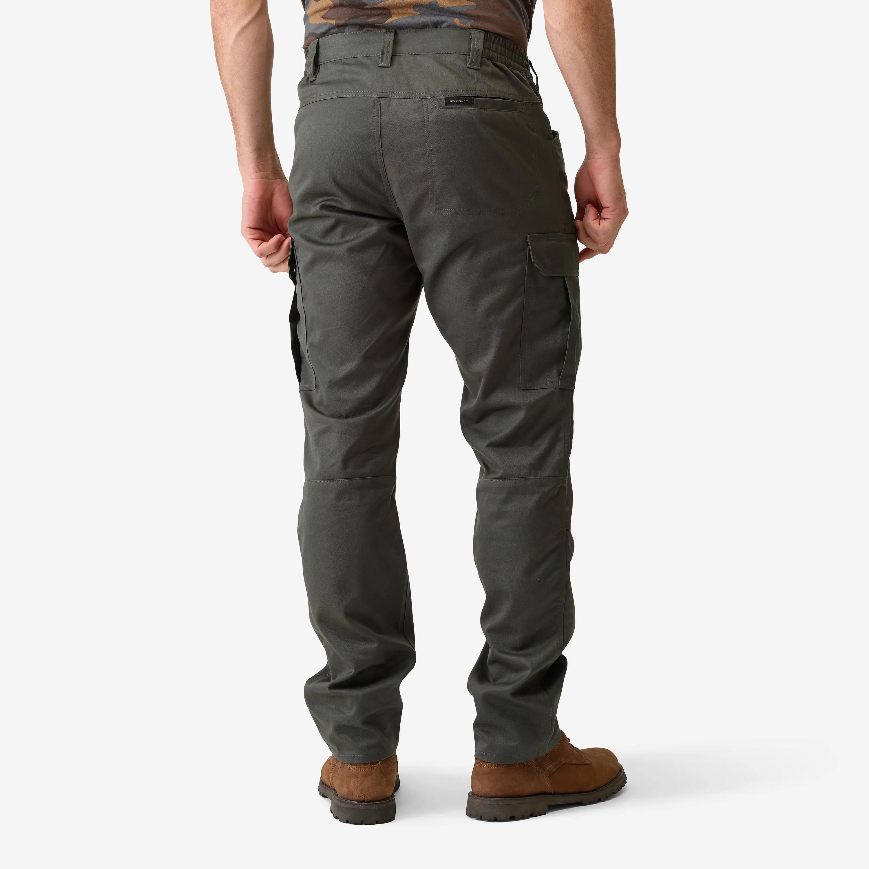 Pantalón Cargo Hombre   Solognac Steppe 500 Verde Resistente Multibolsillos 3/11