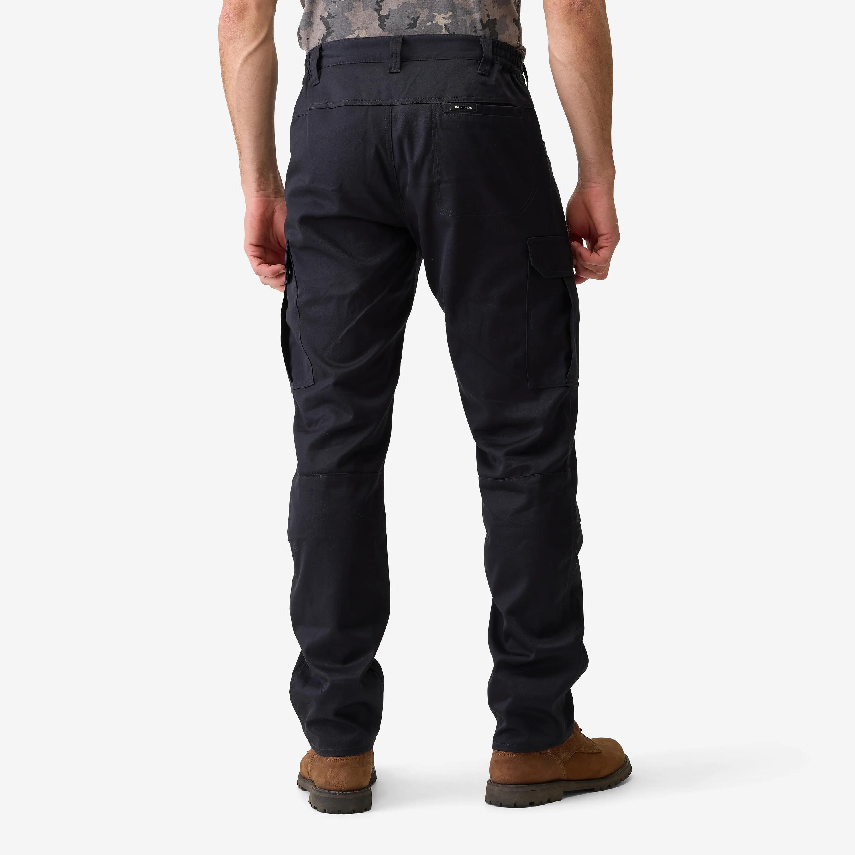 Pantalón Cargo Hombre   Solognac Steppe 500 Negro Resistente Multibolsillos 3/12