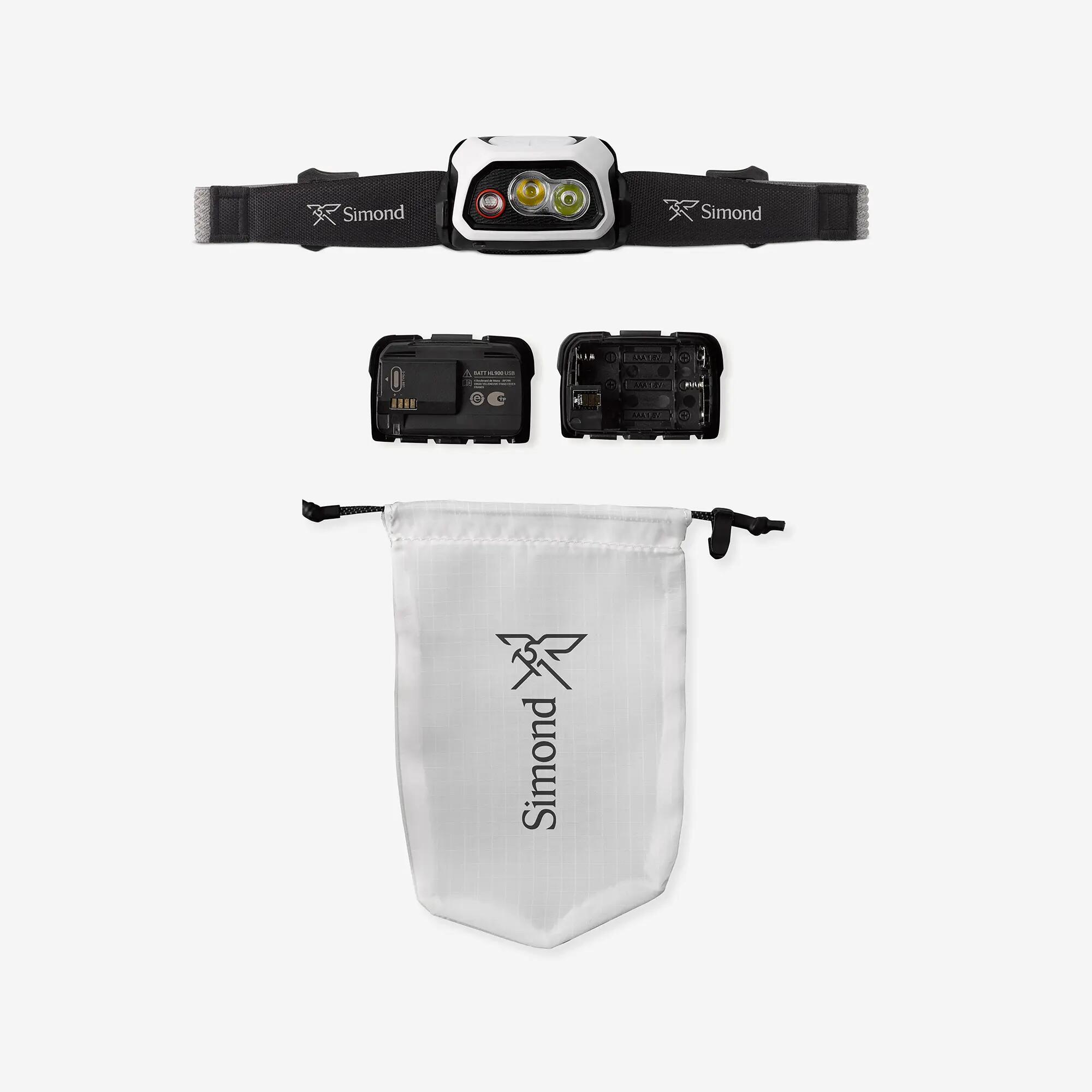 Rechargeable head lamp 600 lumens, HL900 USB V3 - White 2/7