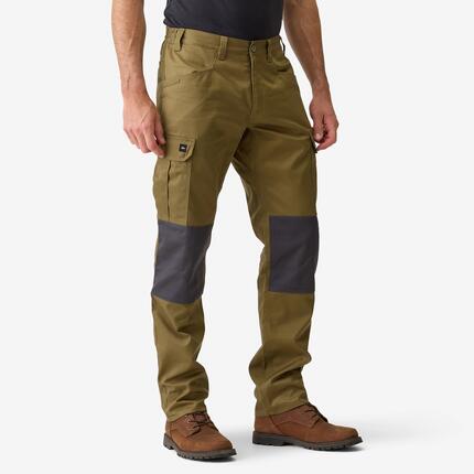 Pantalon cargo résistant, Steppe 500 camouflage noir