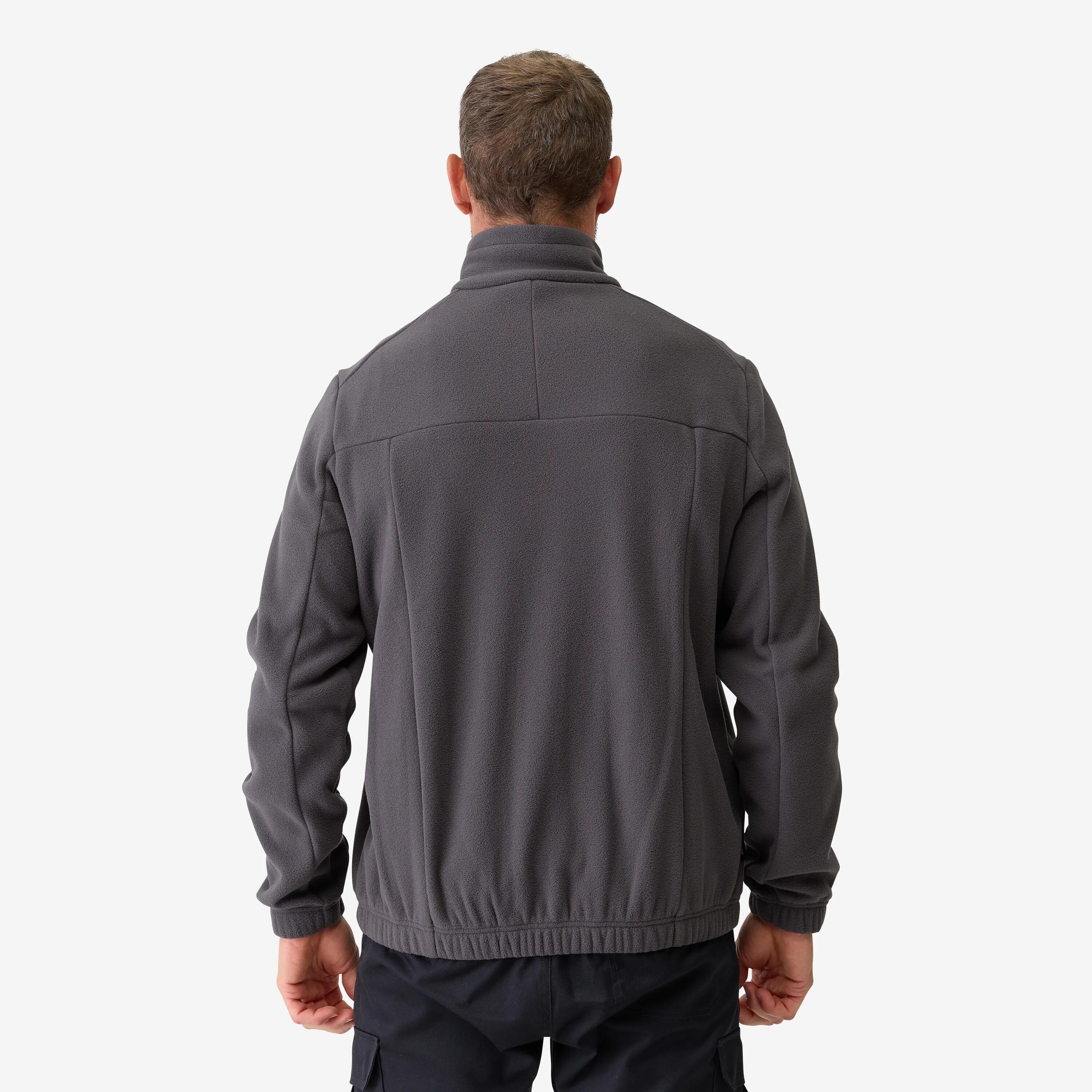 Men Warm 5-Pockets Insulating Fleece Jacket Grey -  4