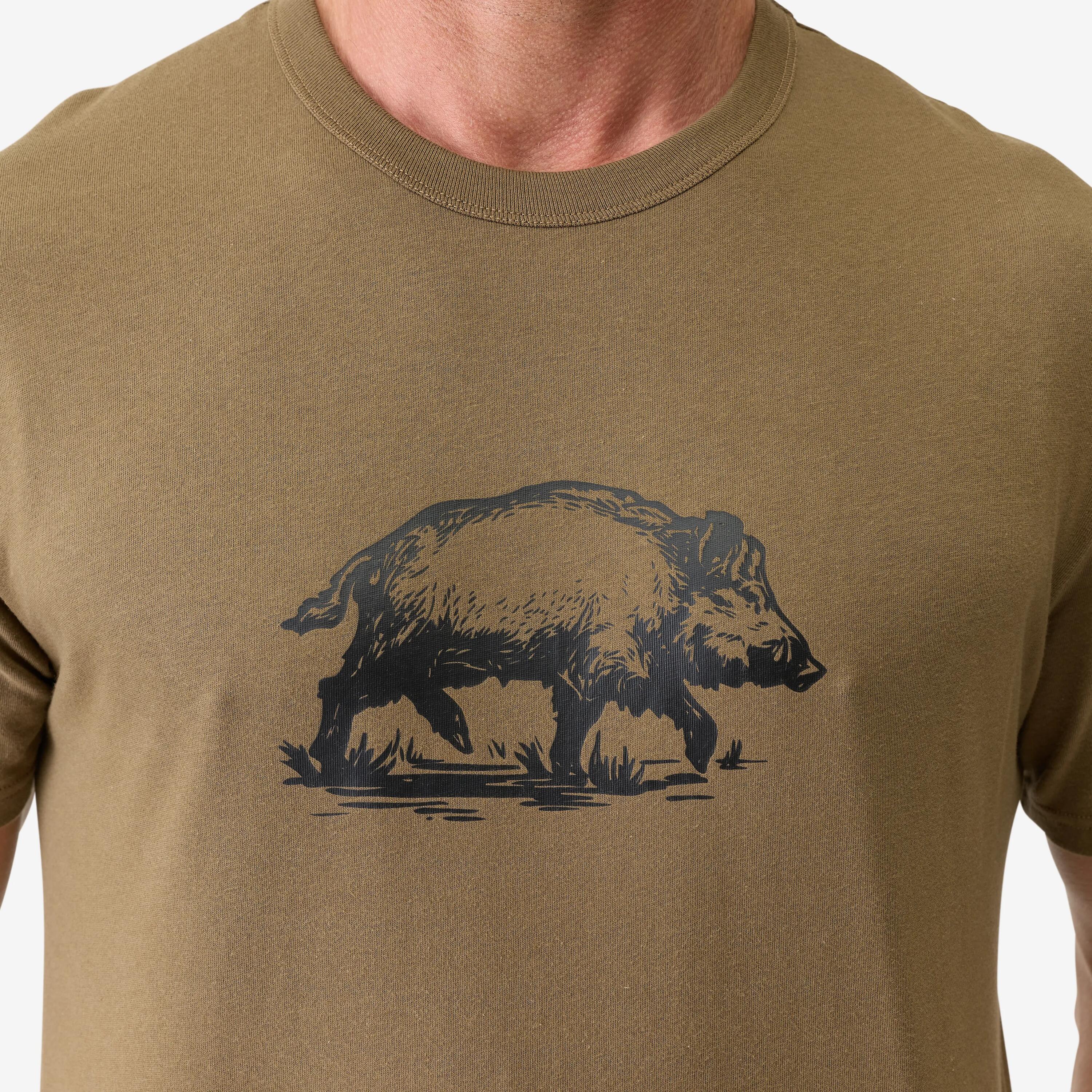 T-shirt en coton 100 sanglier 3/4
