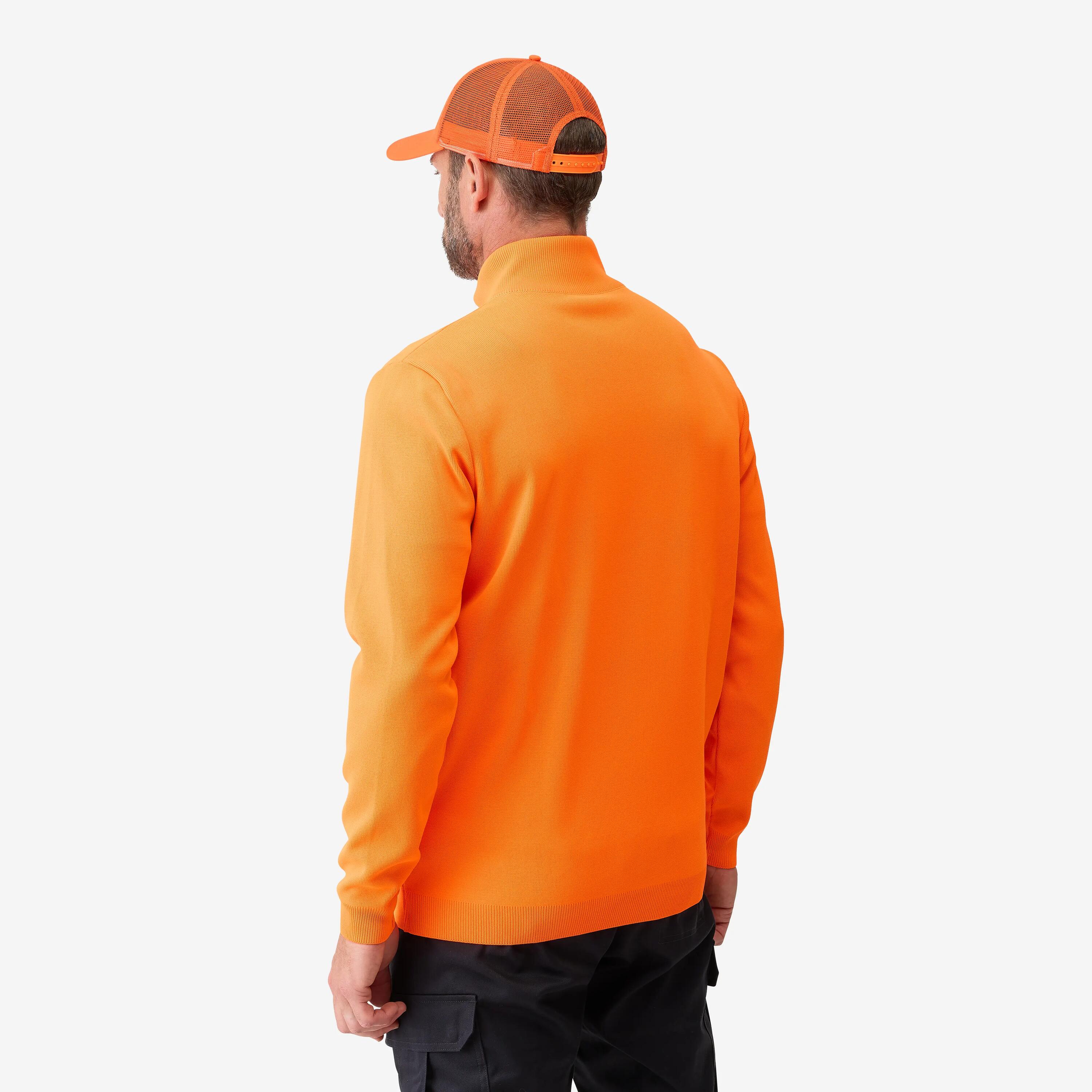 Jersey Naranja Fluorescente Cuello Alto Media Cremallera 4/4