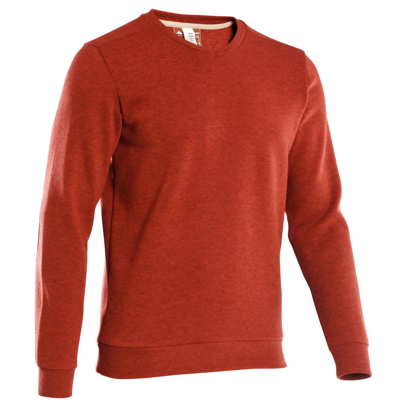 QUECHUA Men’s nature hike pullover Arpenaz 100 red