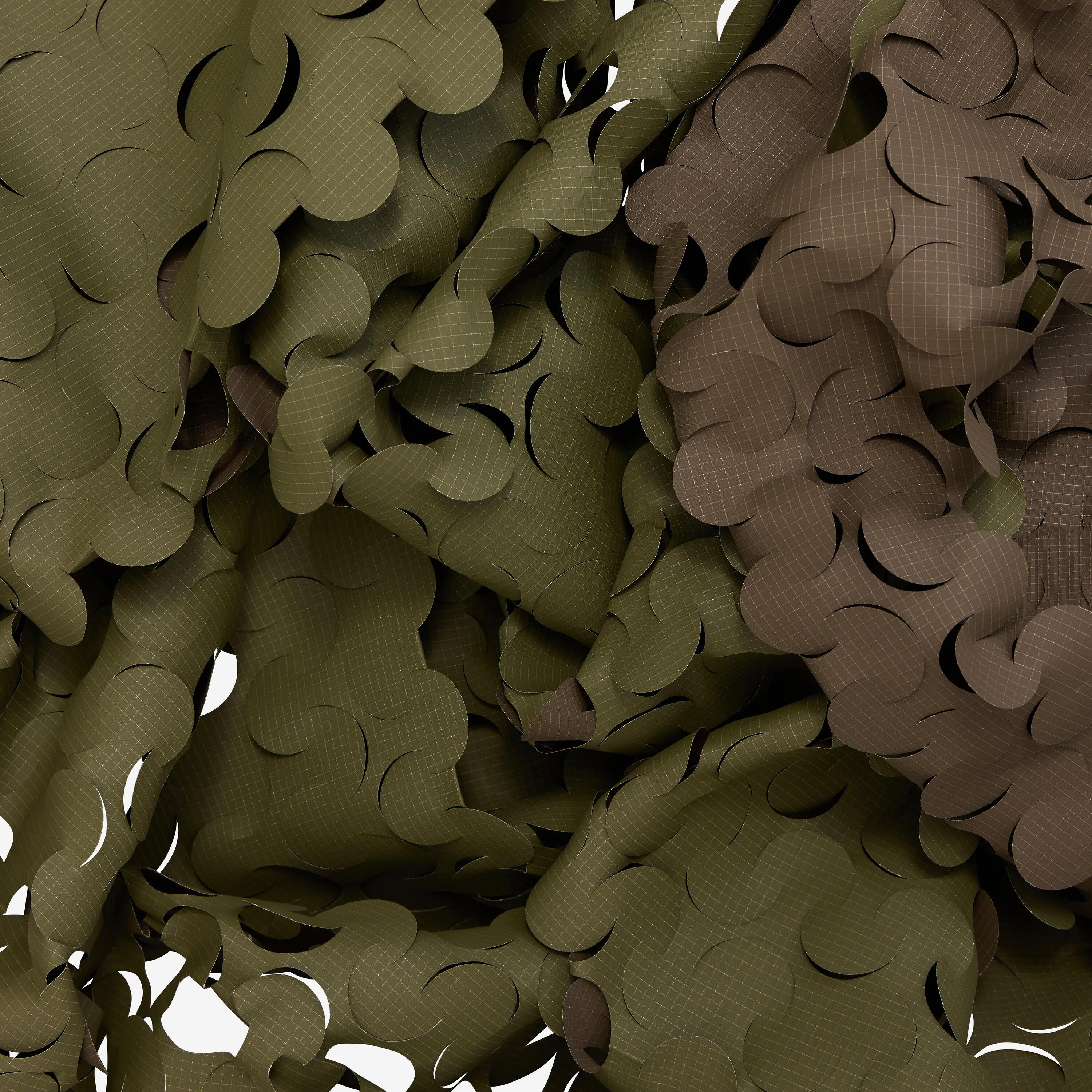 Odolná poľovnícka maskovacia sieť Woodland 4 m x 2,1 mm, zelená a gaštanovohnedá 4/6