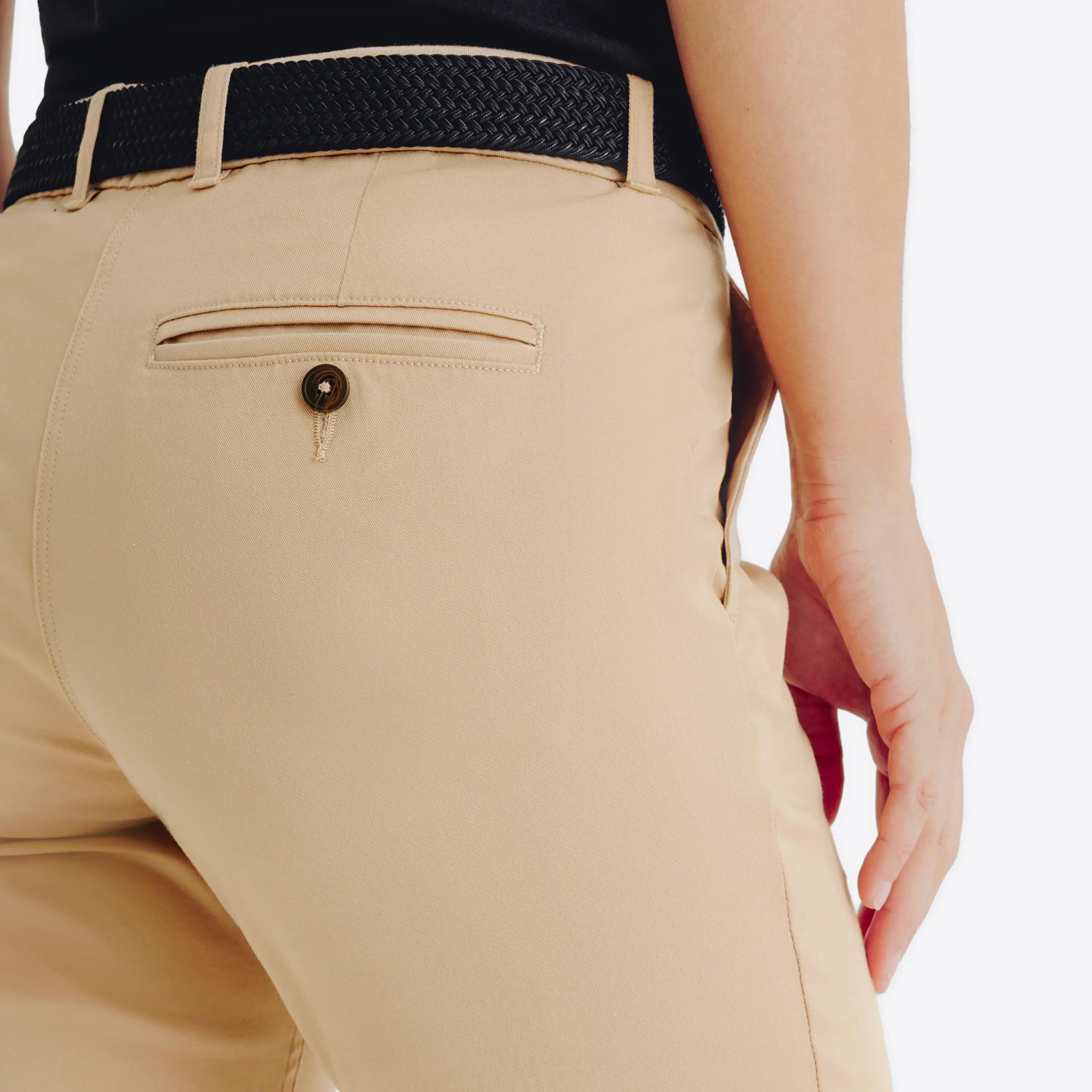 Pantalon chino de golf coton femme, MW500 beige 5/9