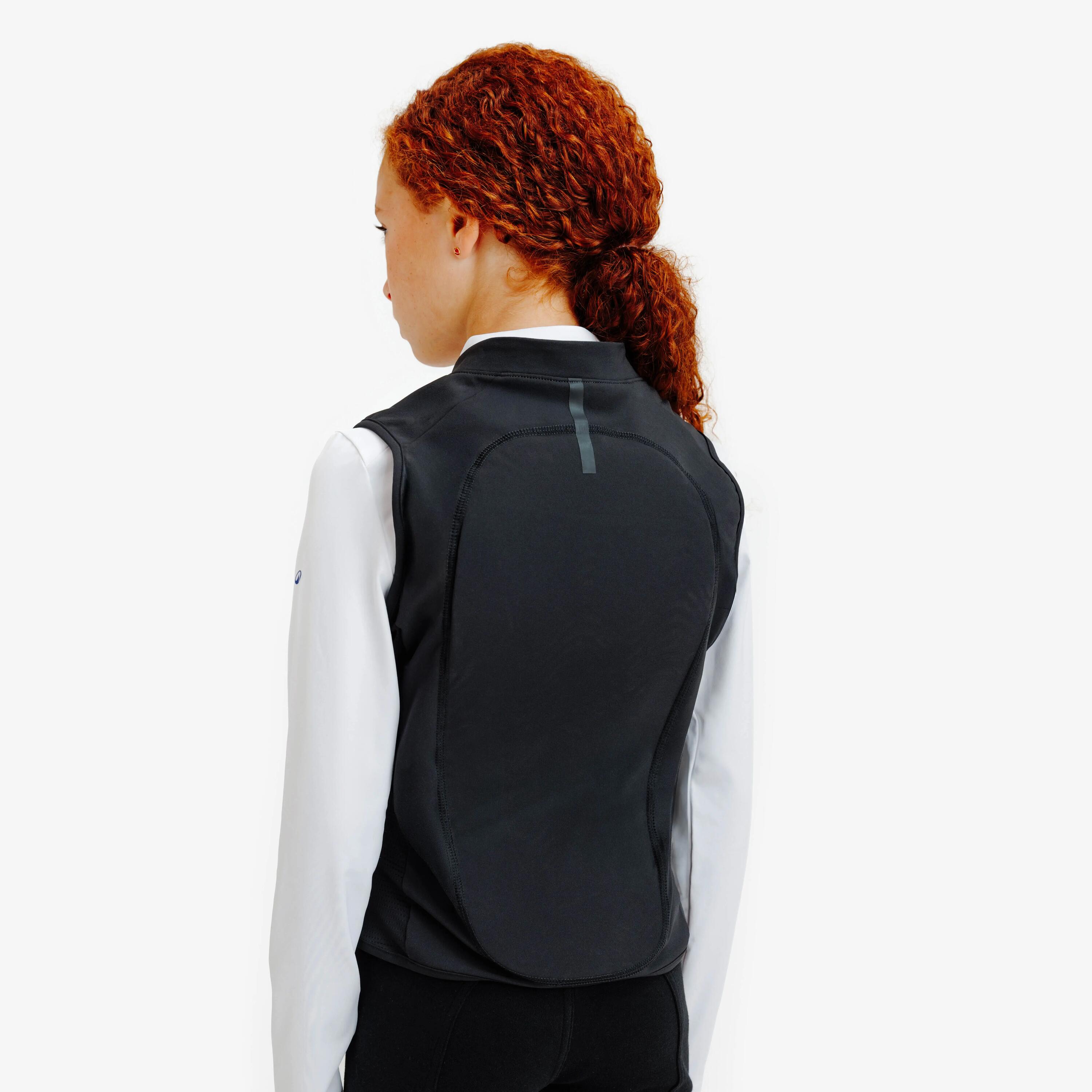 Kids' Flexible Horse Riding Back Protector 500 - Black -  4
