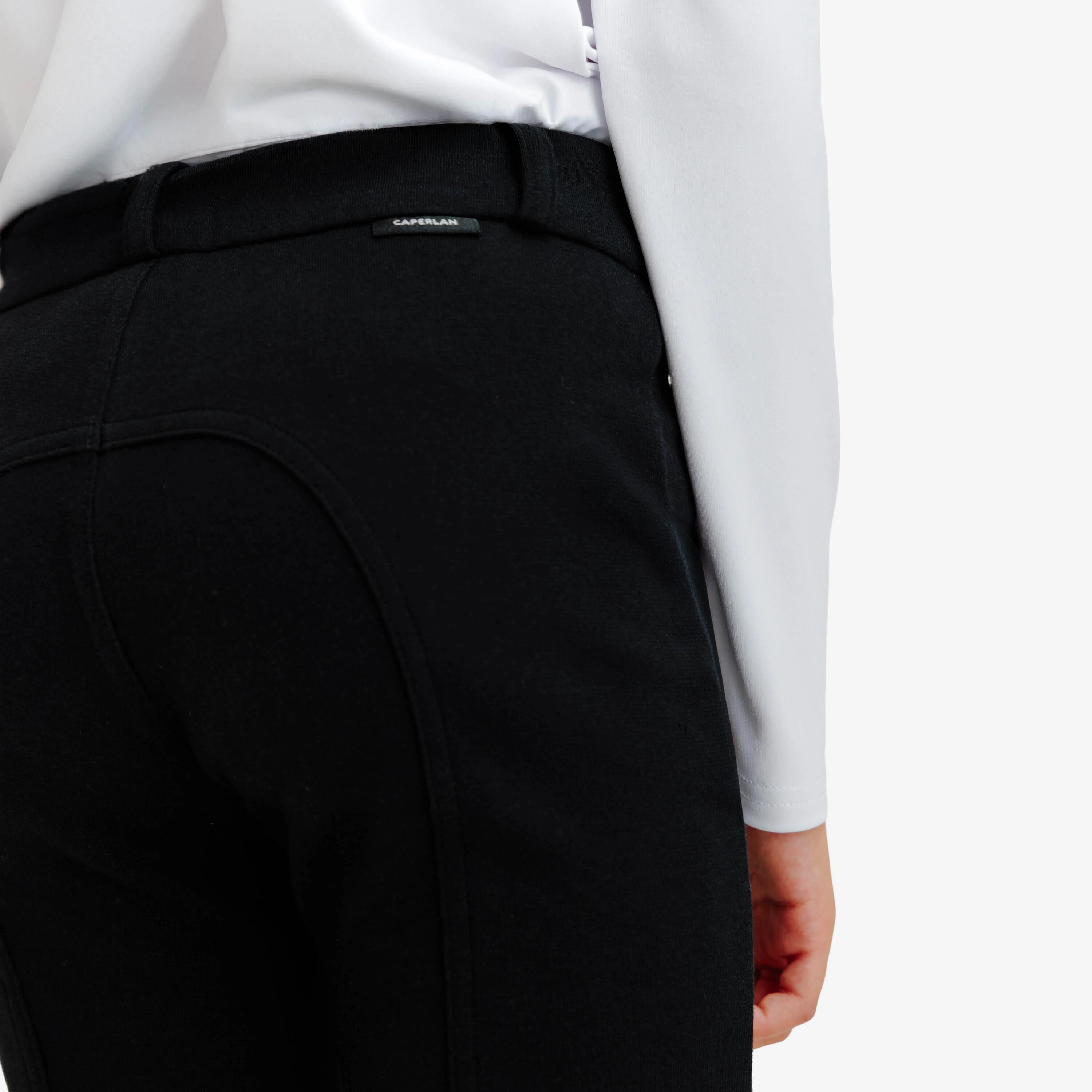Kids' Jodhpurs Horse Riding Black - 100 Series 4/6