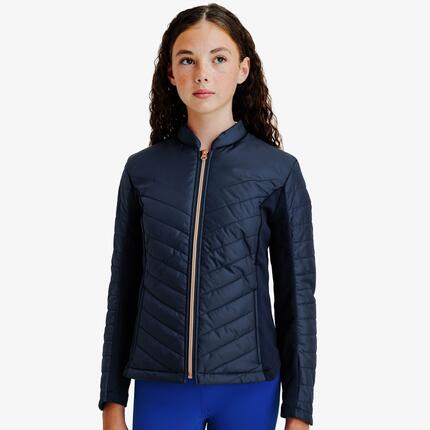 Veste zippée équitation enfant vert
