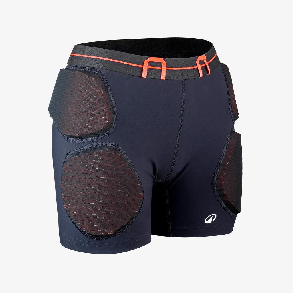 Women’s snowboarding and skiing protective shorts, DSH 500 - Black