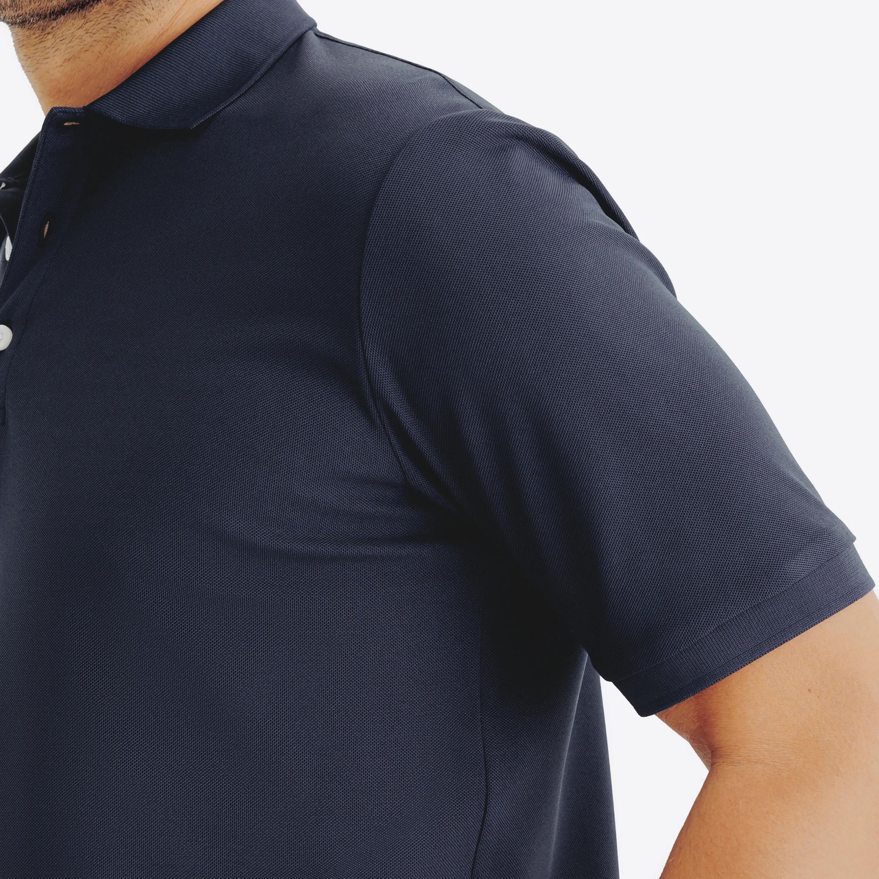Polo de golf manga corta hombre, WW500 azul marino 5/7