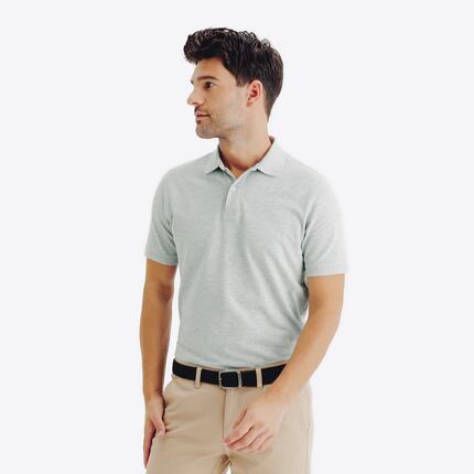 Polo de golf en coton polyester manches courtes homme, MW500 noir