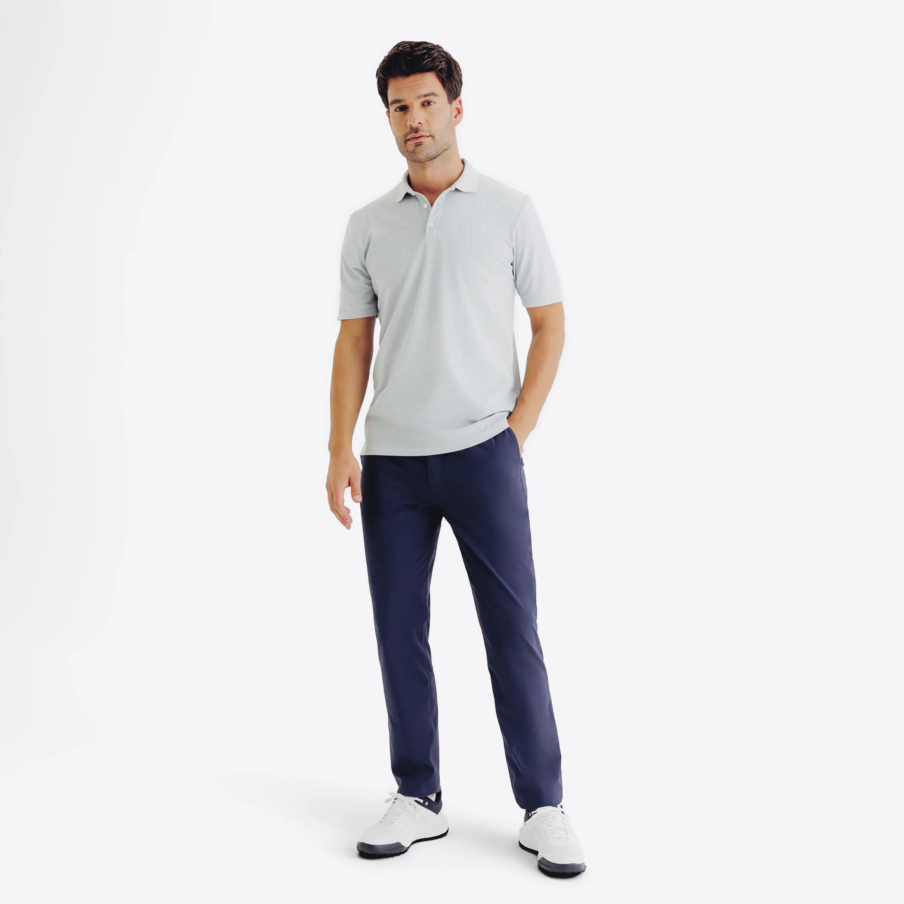 Polo de golf manga corta Hombre - WW500 gris perla 2/7