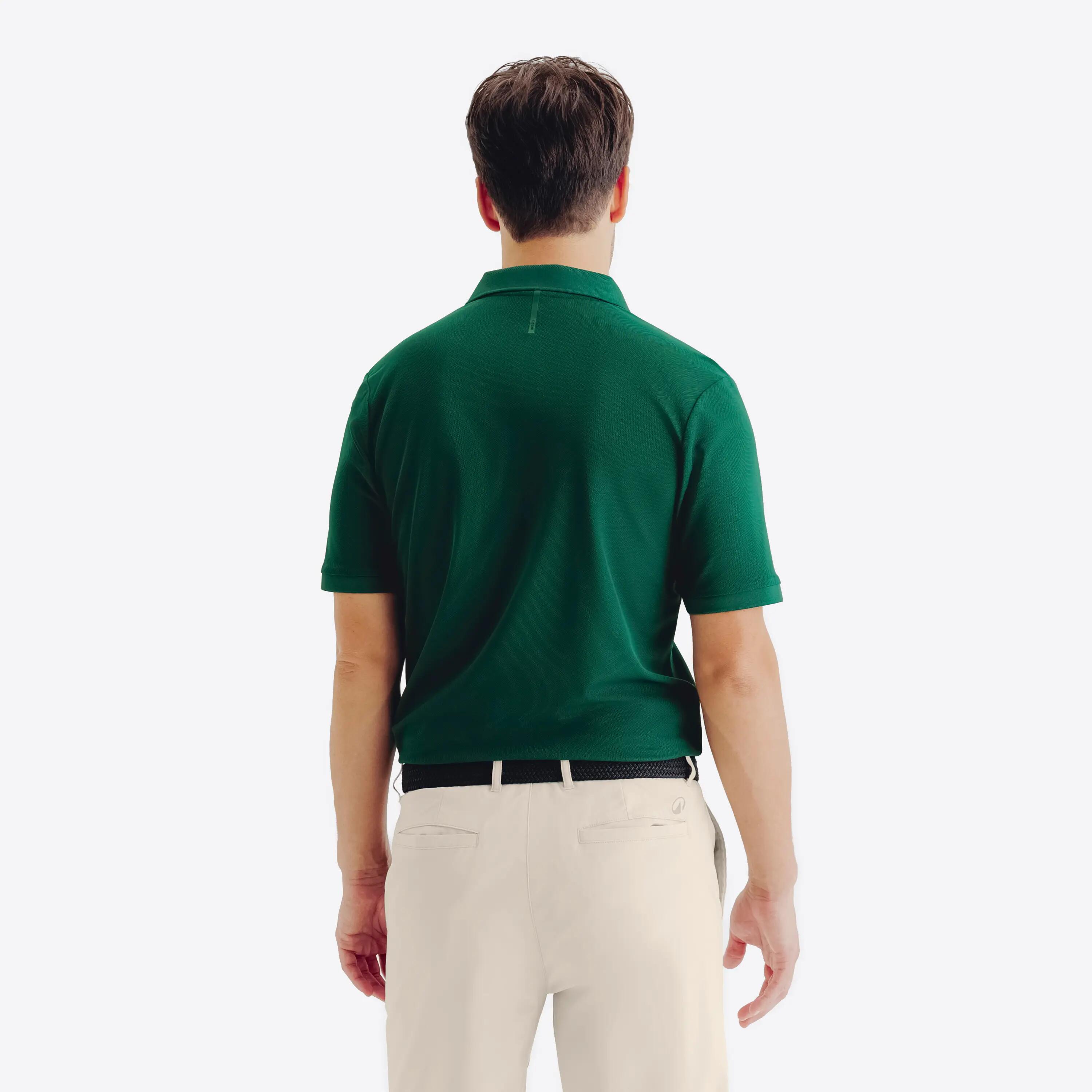 Polo de golf màniga curta home, WW500 verd 4/7